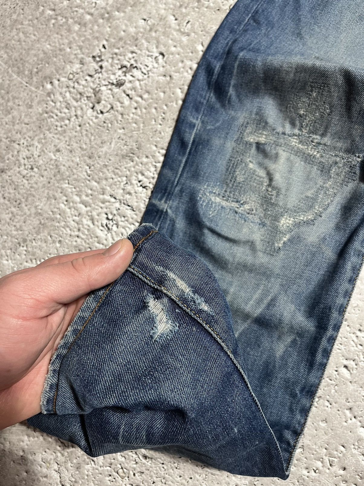 G-Star × Japanese Brand G Star Distressed Restored Denim Jeans Pants Size US 31 - 7 Thumbnail