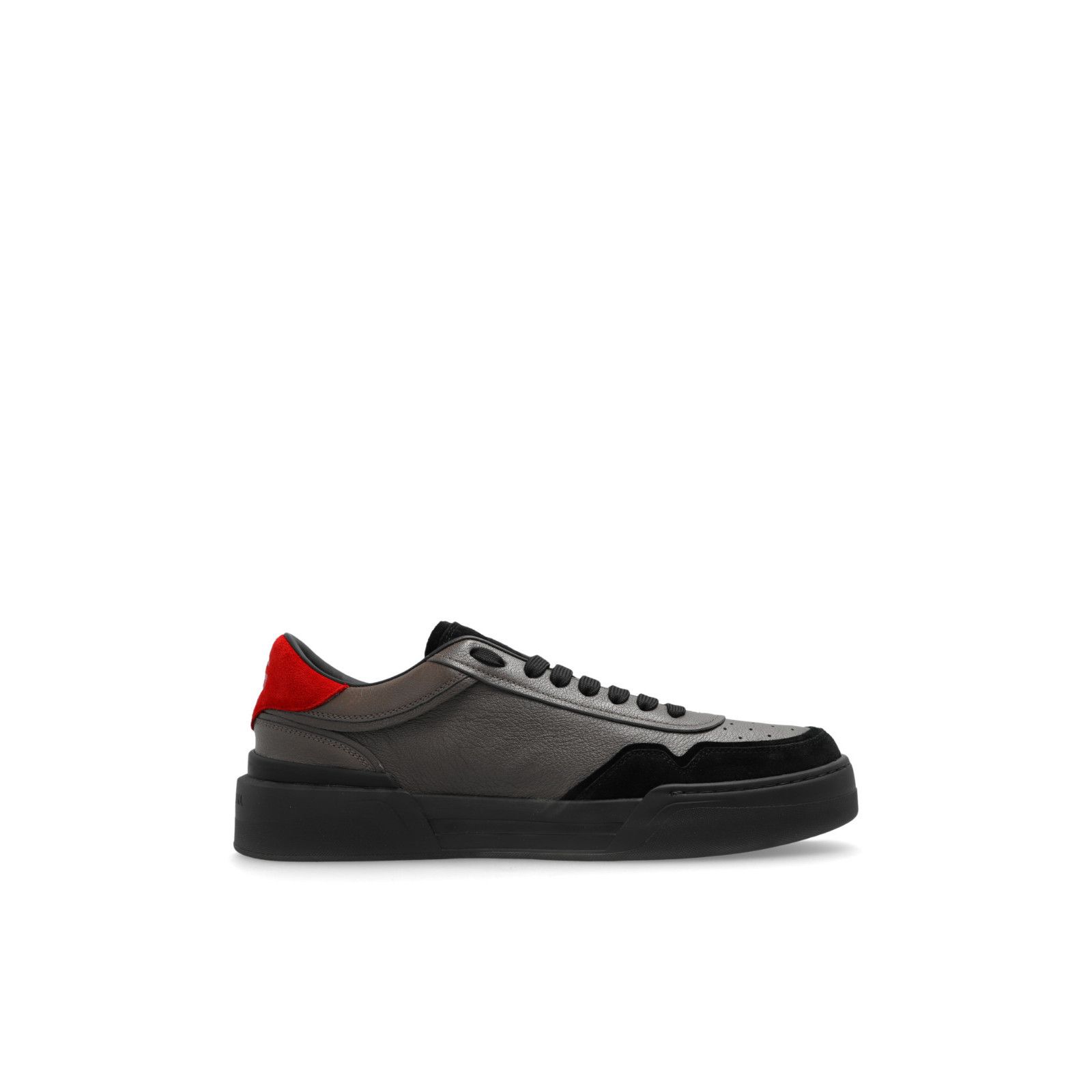 DOLCE&GABBANA New Roma Black Leather Sneakers New & Authenti
