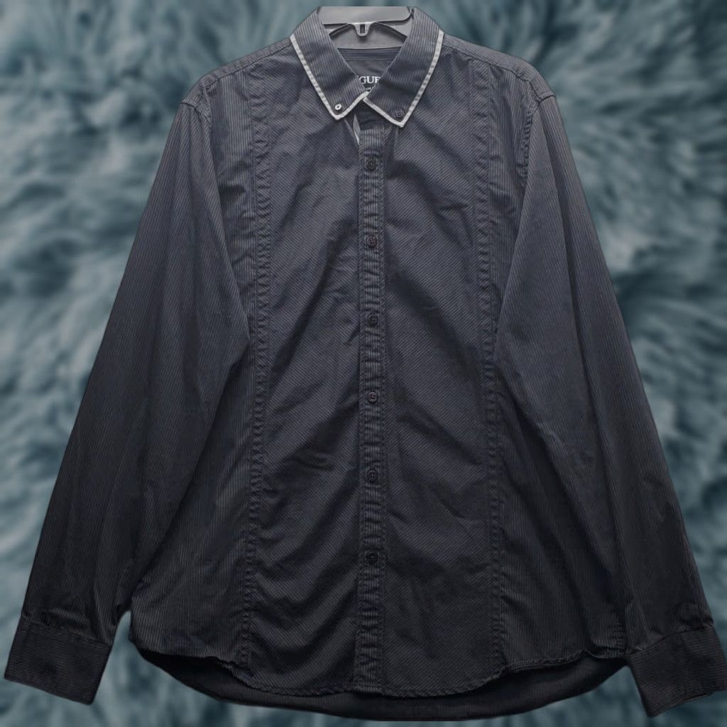 Guess GUESS Button Down Shirt Mens L Multicolor Striped Cotton Long Sleeve Collared Shirt Size US L / EU 52-54 / 3 - 1 Thumbnail