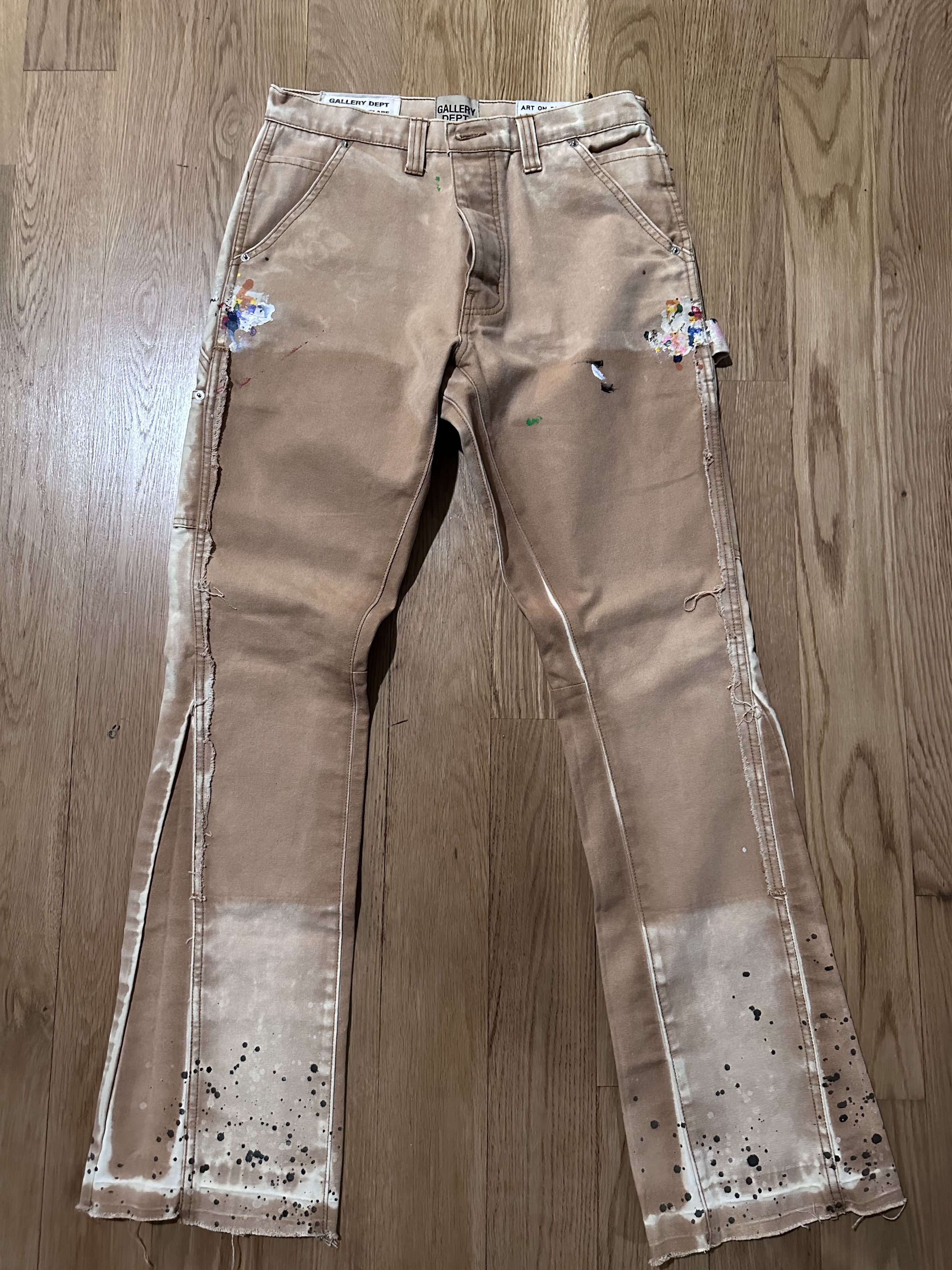 image of Gallery Dept Carpenter Flare Pants in Tan, Men's (Size 34)