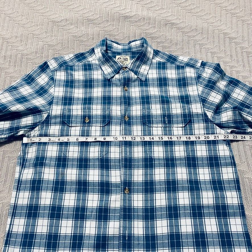 Vintage Orton blue plaid short sleeve button down Size US L / EU 52-54 / 3 - 5 Thumbnail