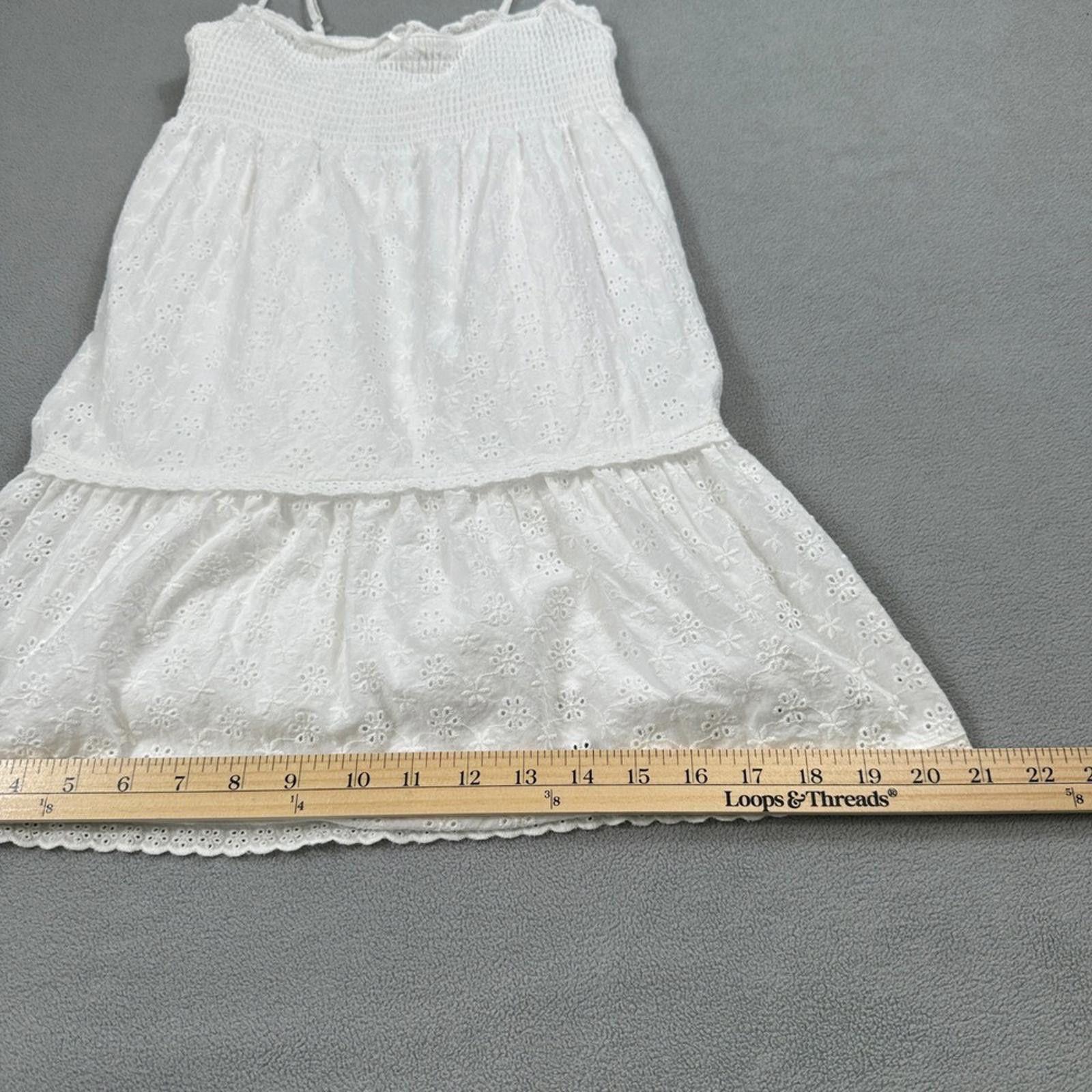 Other LA Hearts by Pacsun Dress S Women White Eyelet Sundress Size S / US 4 / IT 40 - 5 Thumbnail