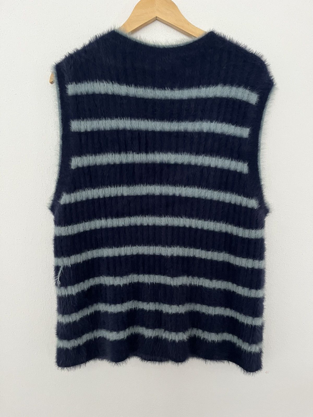 Jacquemus Jacquemus blue stripe fluffy knit sweater vest Size US XL / EU 56 / 4 - 2 Thumbnail