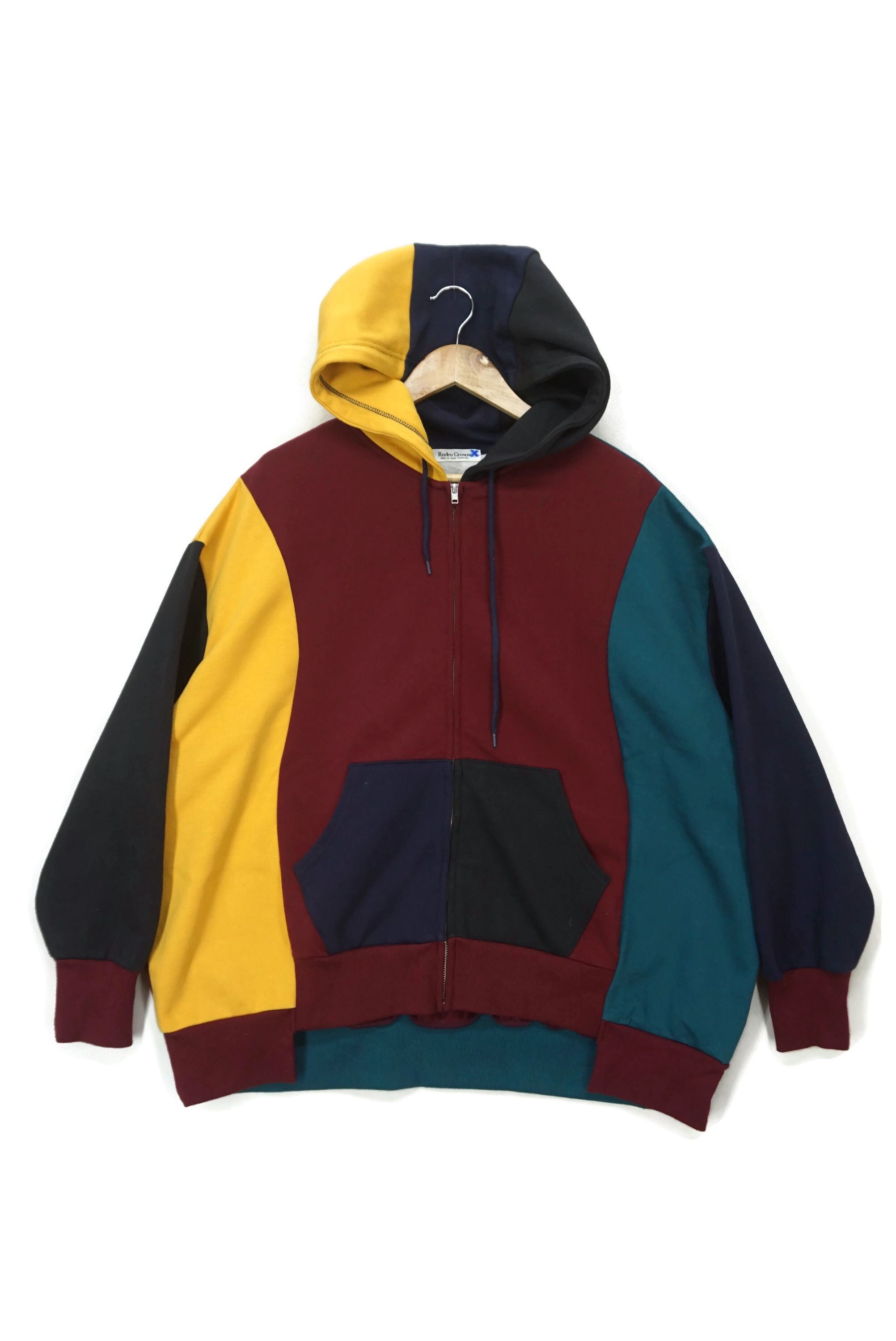 image of Rodeo Crowns Japan Colorblock Oversize Hoodie Free Size, Men's (Size Large)