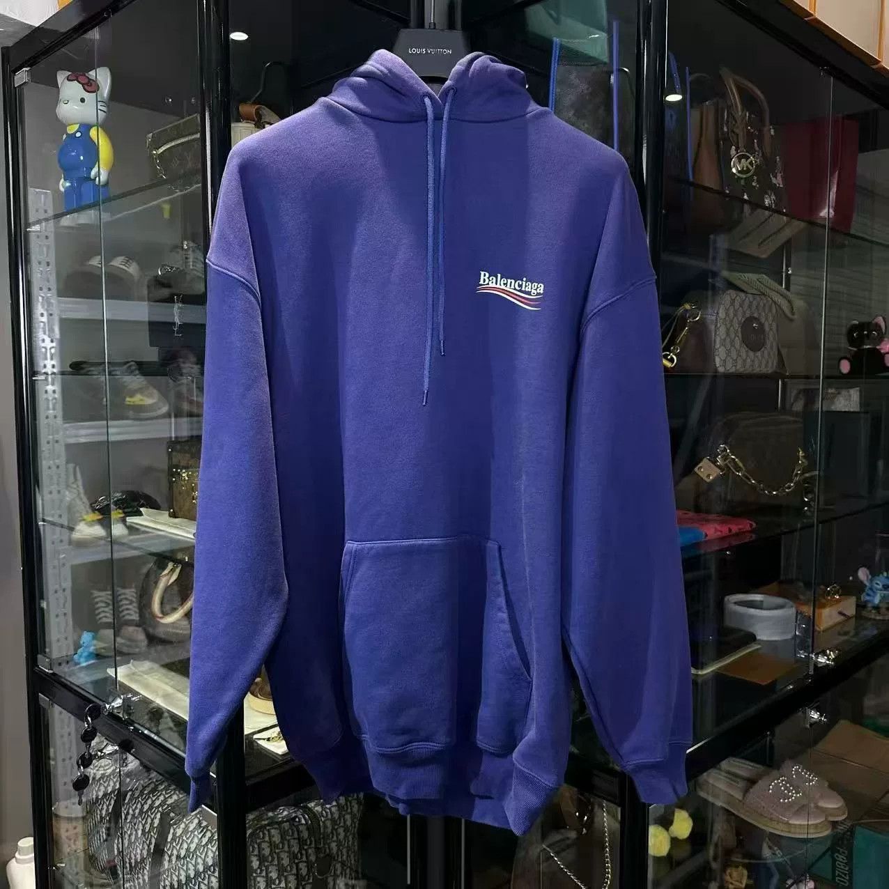 Balenciaga Balenciaga Blue Hoodie s Men Size US S / EU 44-46 / 1 - 1 Thumbnail
