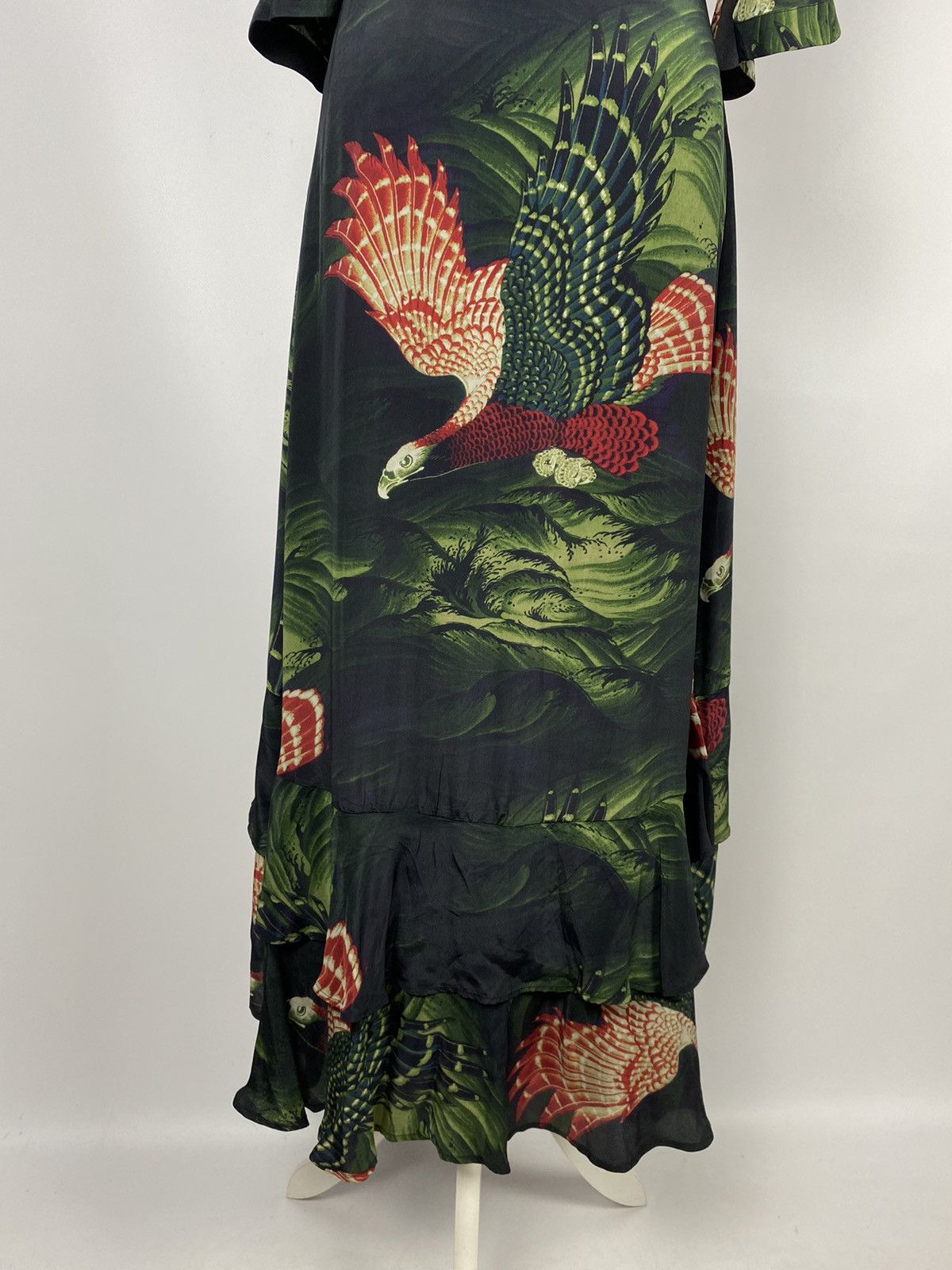 Allsaints × Designer Allsaints Delana Swoop Dress Maxi Floral Pattern Pleated Size XS / US 0-2 / IT 36-38 - 17 Thumbnail