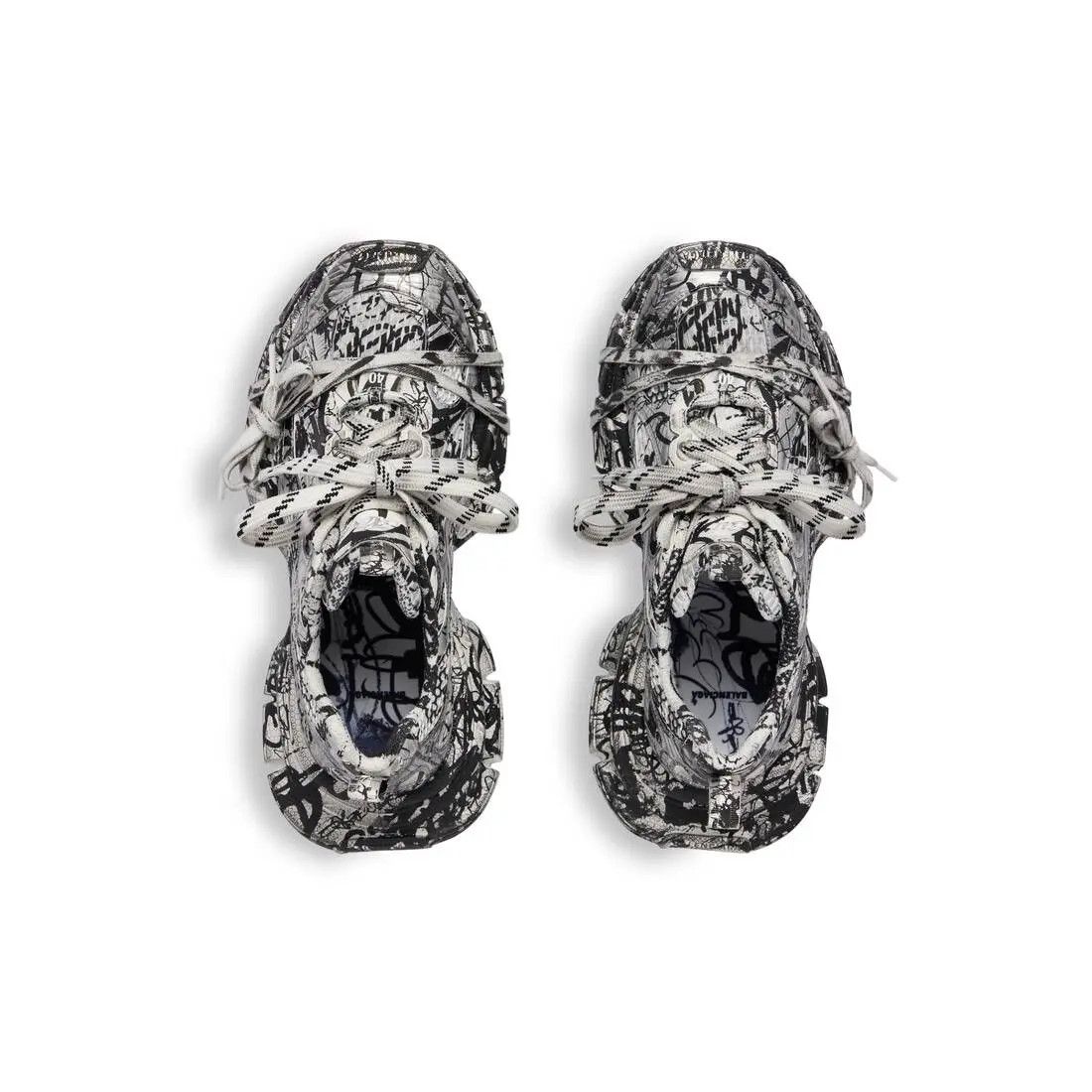 Balenciaga o1la1rc1a0925 3XL Extreme Graffiti Sneakers in Black/White Size US 8 / IT 38 - 5 Thumbnail