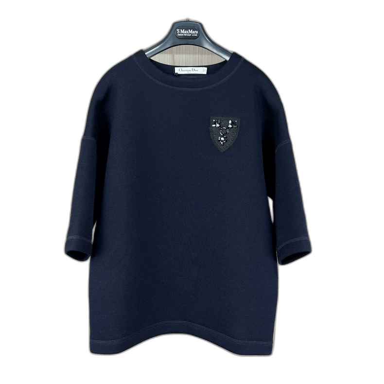 Dior Dior Logo Beaded Wool Short Sleeve Top-2506 Size US S / EU 44-46 / 1 - 1 Thumbnail