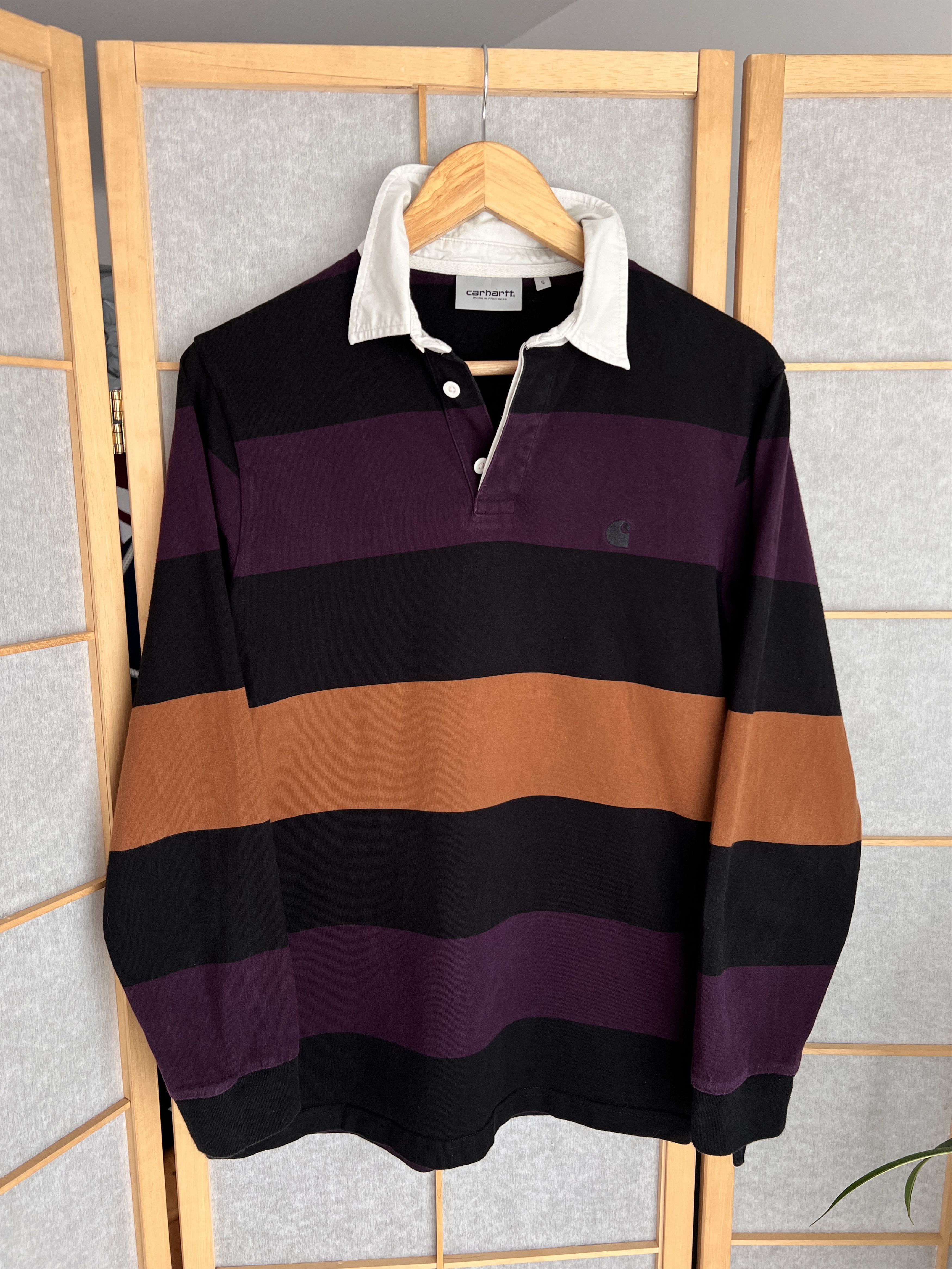 Carhartt Carhartt WIP L/S Hansen striped rugby polo shirt vintage 00s Size US S / EU 44-46 / 1 - 3 Thumbnail