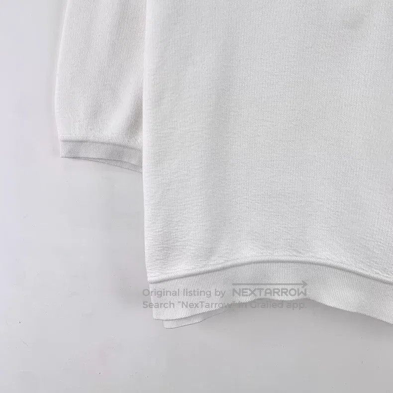 Loro Piana Loro Piana White Cotton Polo Neck Short Sleeve T-Shirt Size S / US 4 / IT 40 - 4 Thumbnail
