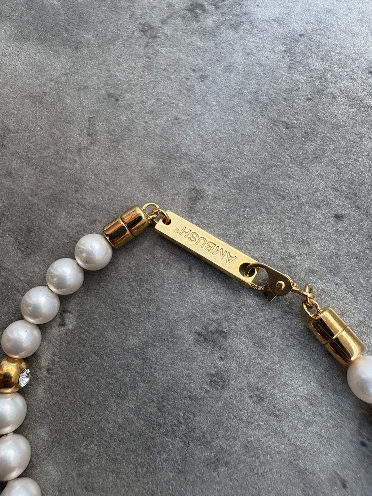 Ambush Design Ambush Pearl Letterblock Bracelet Gold Size ONE SIZE - 8 Thumbnail