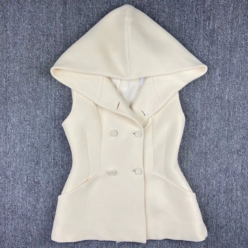 Dior Dior Women's Cream Wool Jacket with Hood 0089 Size S / US 4 / IT 40 - 1 Thumbnail
