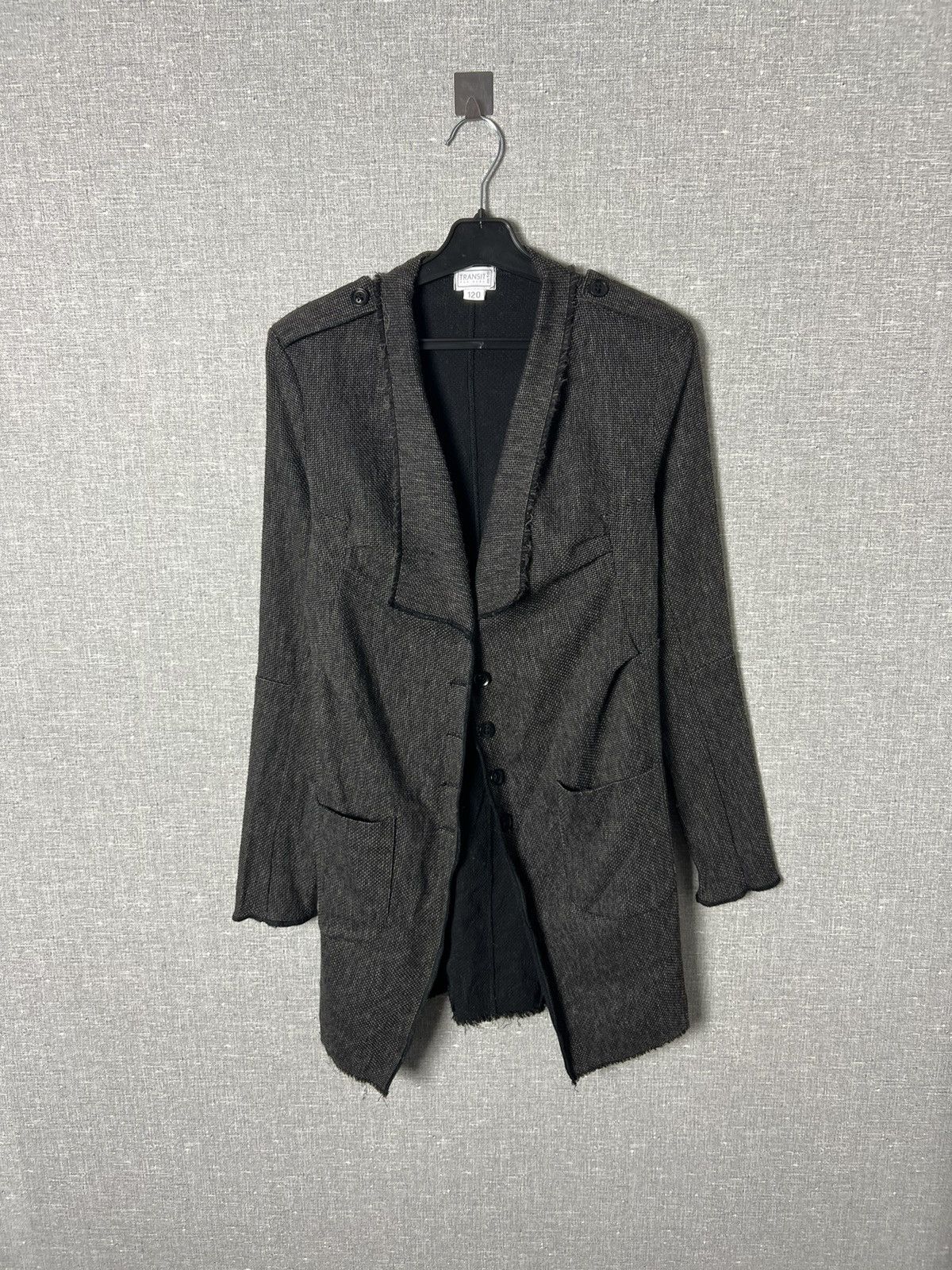 Transit Uomo Transit Par Such Long Button Cardigan Viscose & Wool Coat Size S / US 4 / IT 40 - 7 Thumbnail