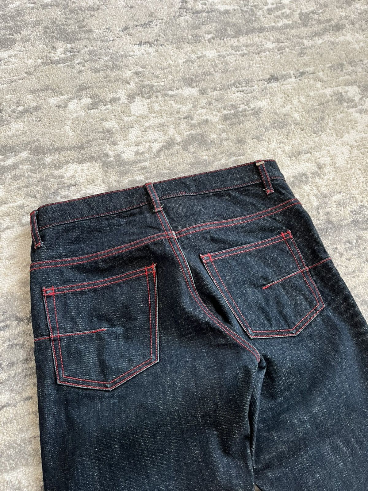 Dior dior homme ss13 red stitch denim Size US 29 - 10 Thumbnail