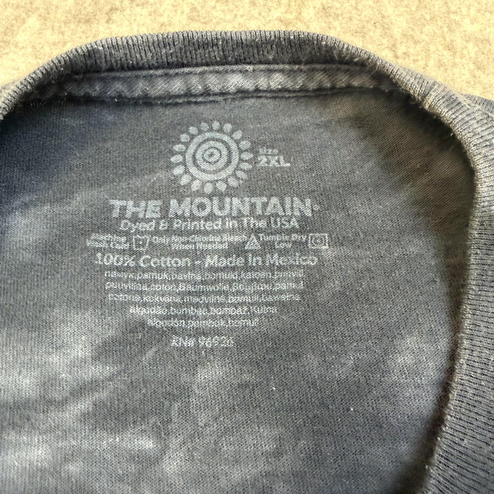 The Mountain The Mountain Shirt Mens 2XL Black Gray Dragon Graphic Tie Dye Fantasy Tee USA Size US XXL / EU 58 / 5 - 7 Thumbnail
