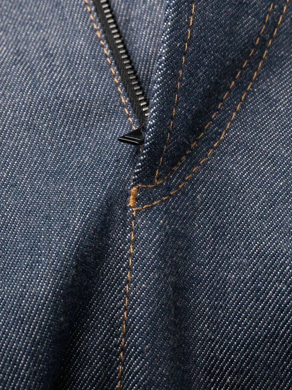 Saint Laurent Paris o1s1wg110924 Tailored Jumpsuit in Deep Denim in Marine Blue Size 30" / US 8 / IT 44 - 2 Thumbnail