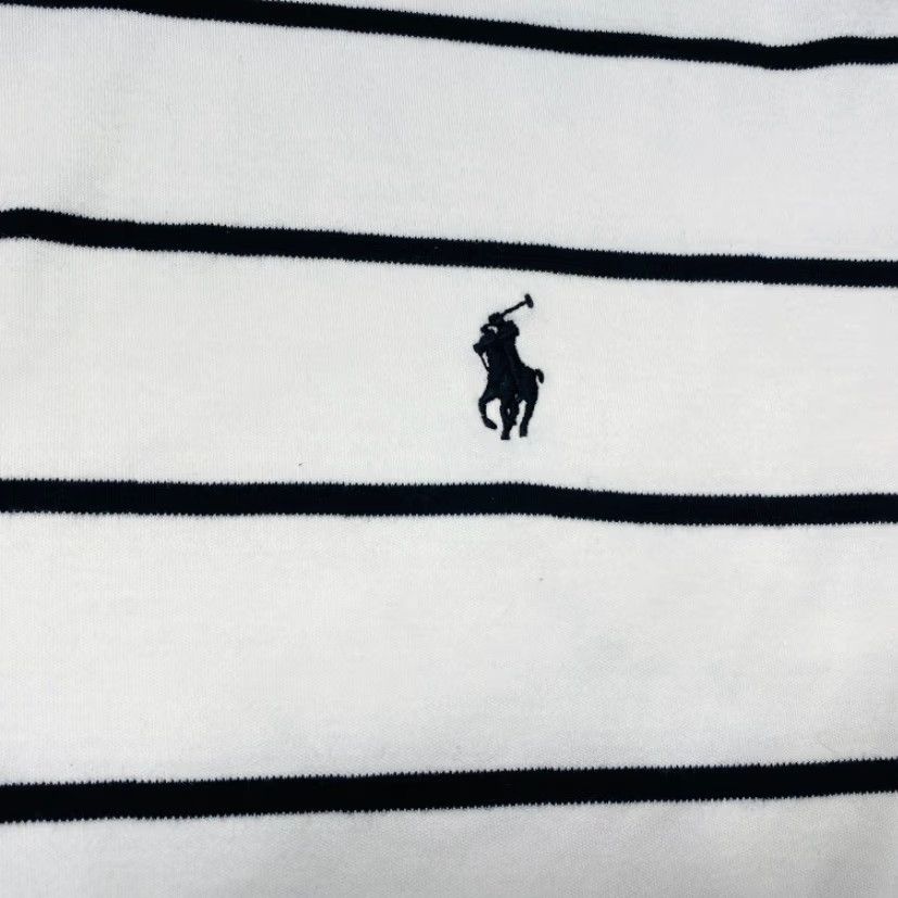 Polo Ralph Lauren Polo Ralph Lauren Performance Polo Shirt White Black Striped Mens Size XL 8552 Size US XL / EU 56 / 4 - 3 Thumbnail