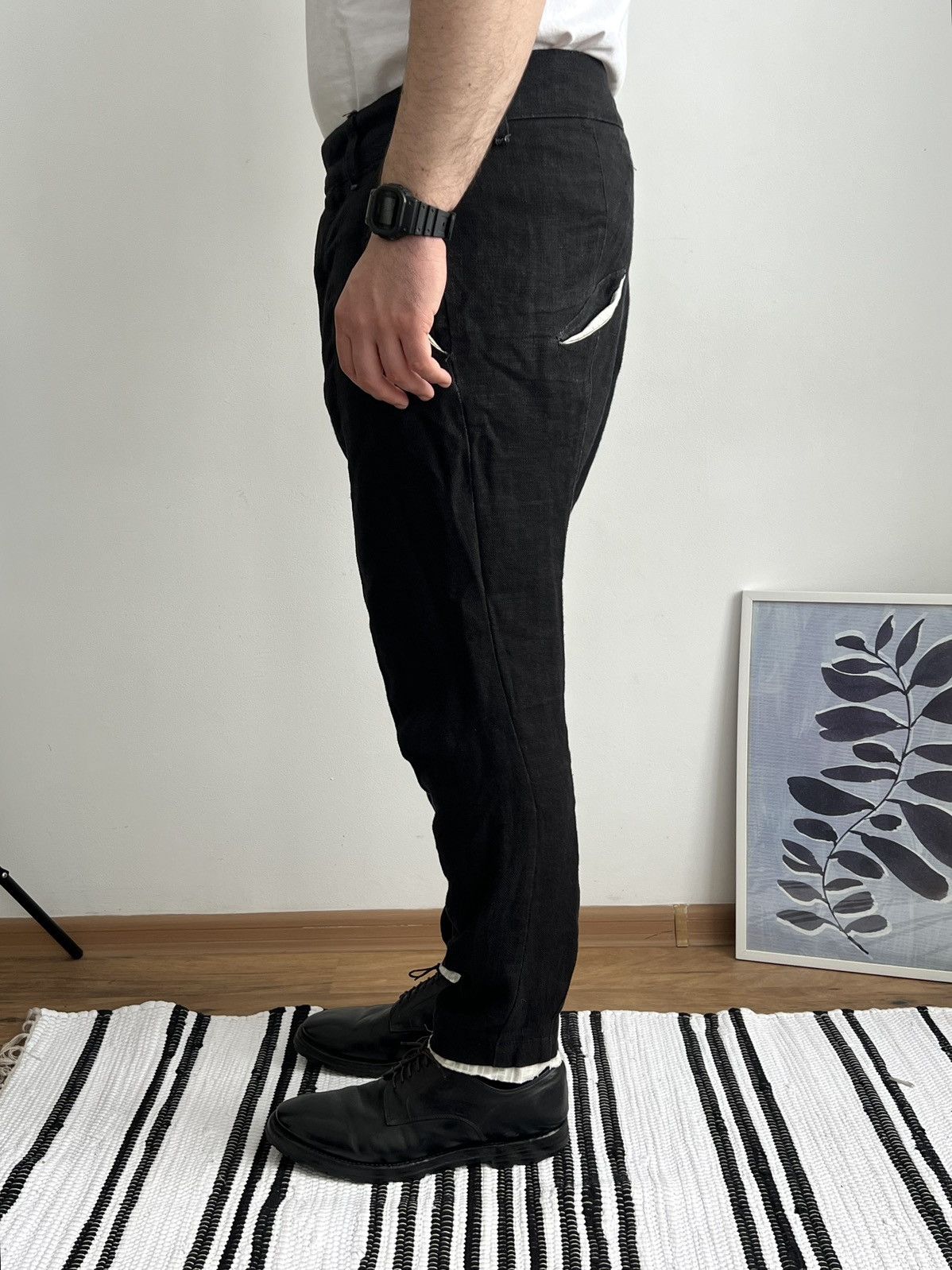 John Alexander Skelton 🔥Marc Point Venezia Heavyweight Linen Trousers Size US 36 / EU 52 - 16 Thumbnail