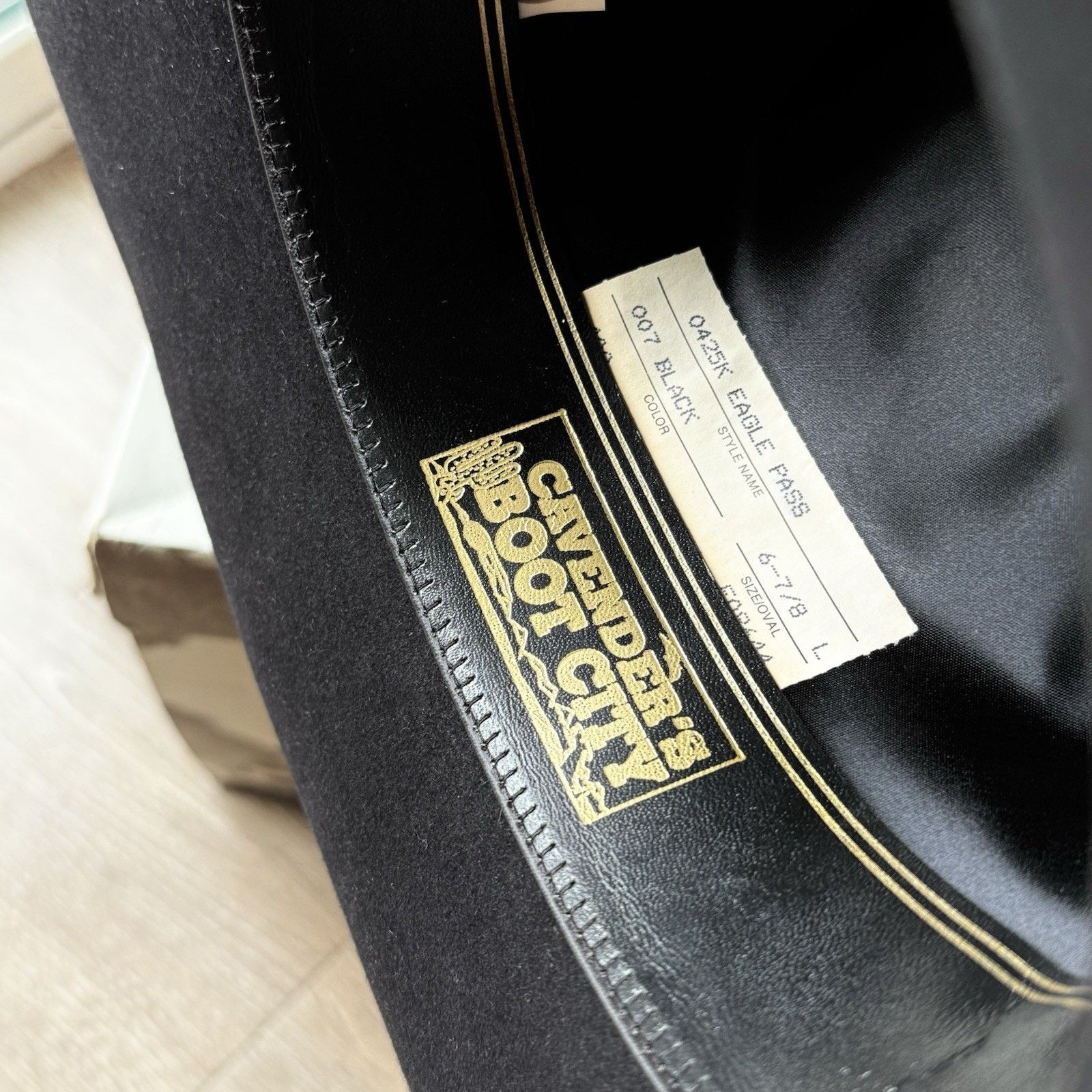 Vintage Vintage Resistol Black Cowboy Hat 4x Beaver Oval 6 7/8 L Size ONE SIZE - 7 Thumbnail