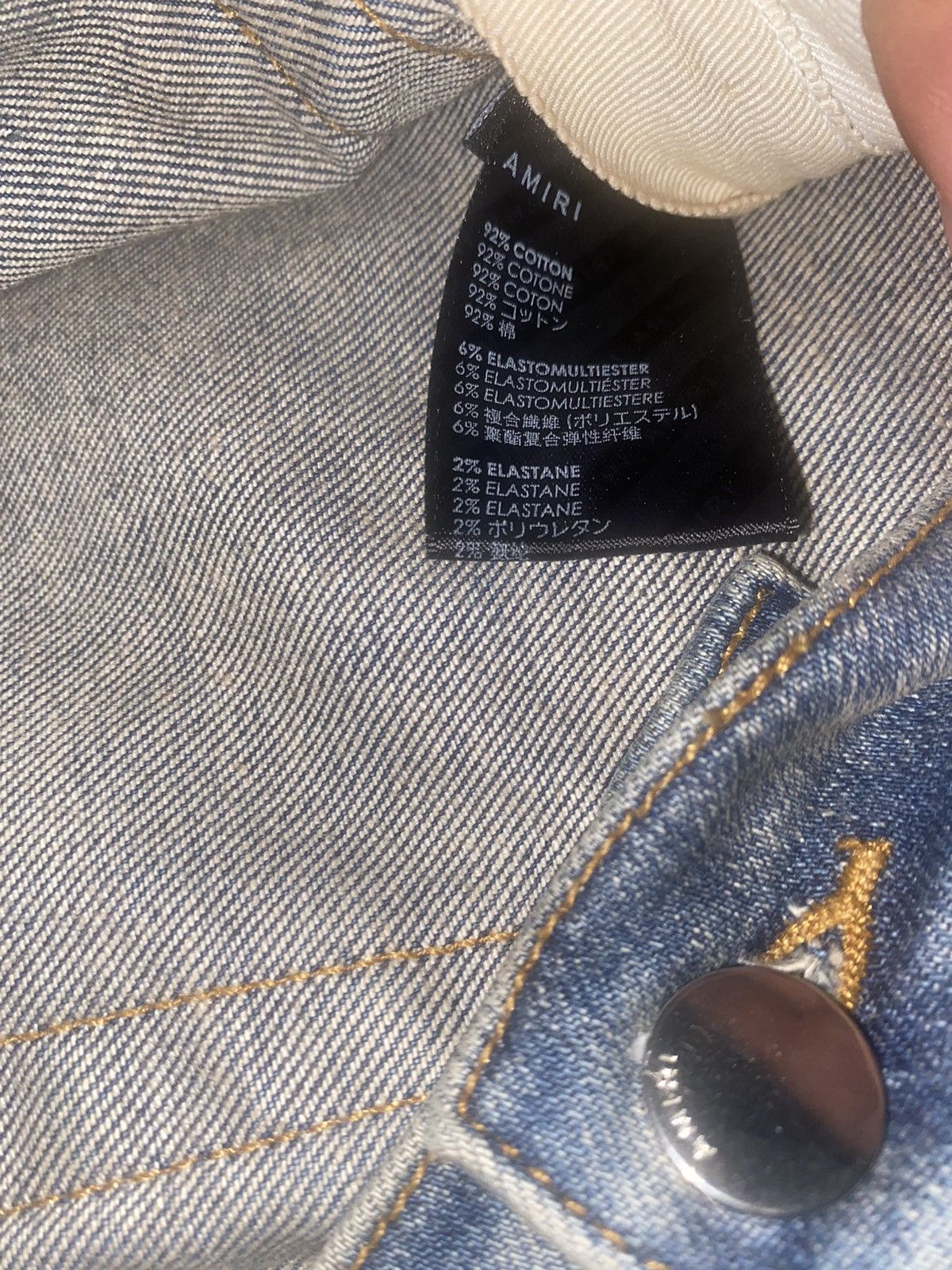 Amiri BANDANA JACQUARD MX1 JEAN Vintage Indigo Size US 34 / EU 50 - 7 Thumbnail