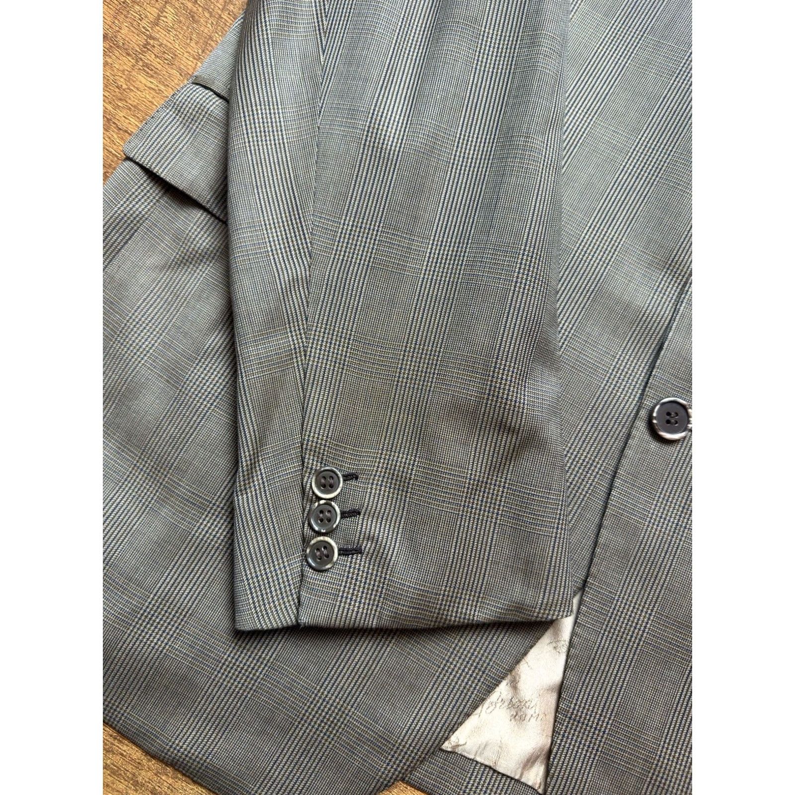 Brioni Brioni Glen Plaid Sport Coat Jacket 100% Wool Mens 42R Brown Notch Single-Breasted 3-Button Blazer Italy Wool Jacket Coat Crew Neck Plain Size 42R - 2 Thumbnail