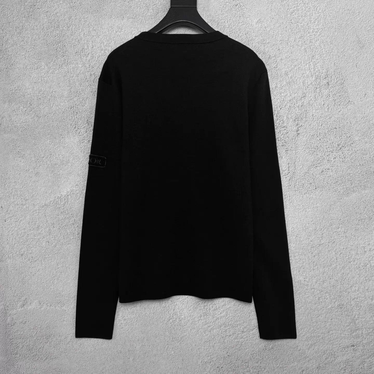 Dior Dior Black Logo Slim Cashmere Blend LS Top L new Size US L / EU 52-54 / 3 - 2 Thumbnail