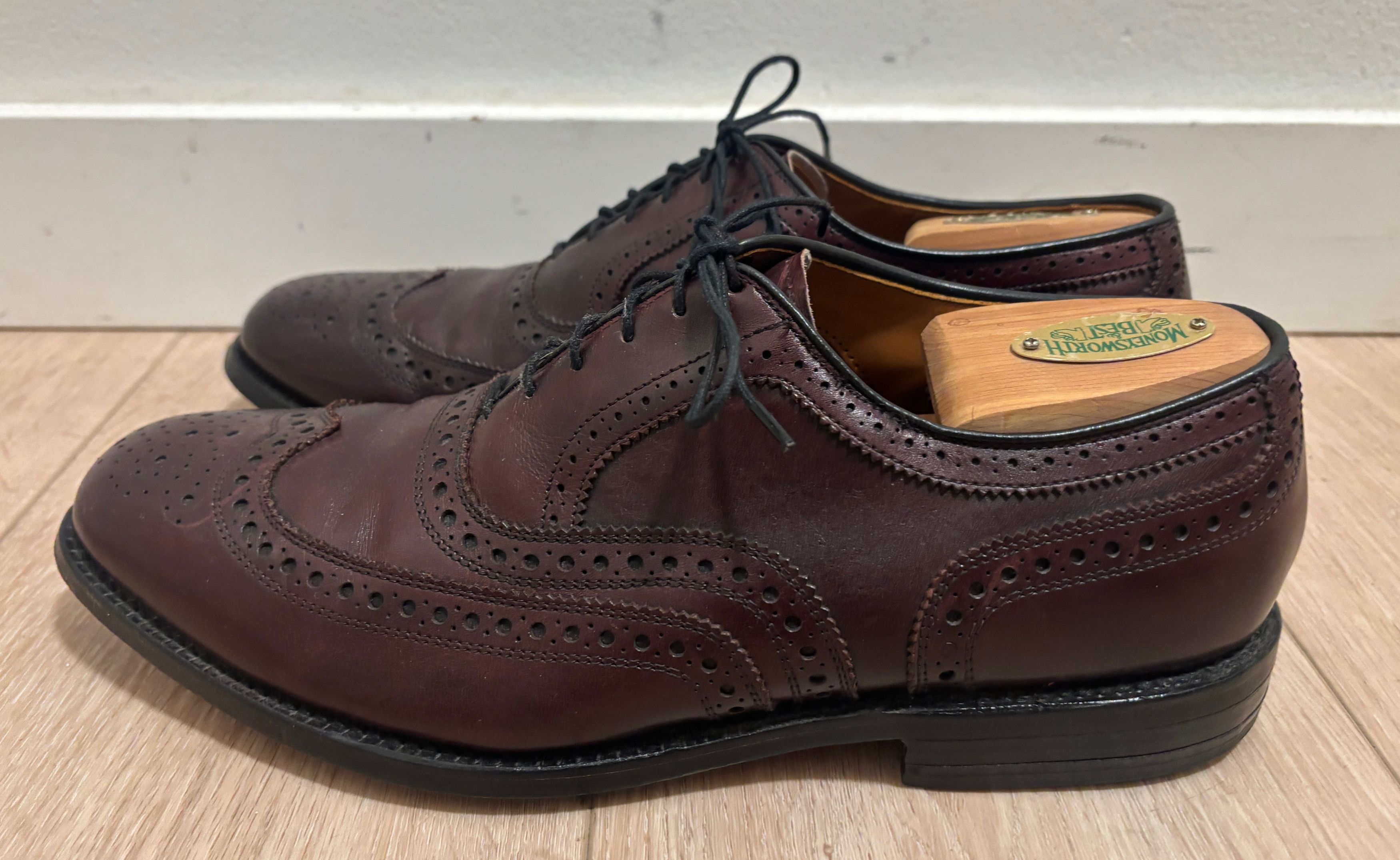 $400 Fairhaven Brown Wingtip Brogue Oxford Dress Shoes