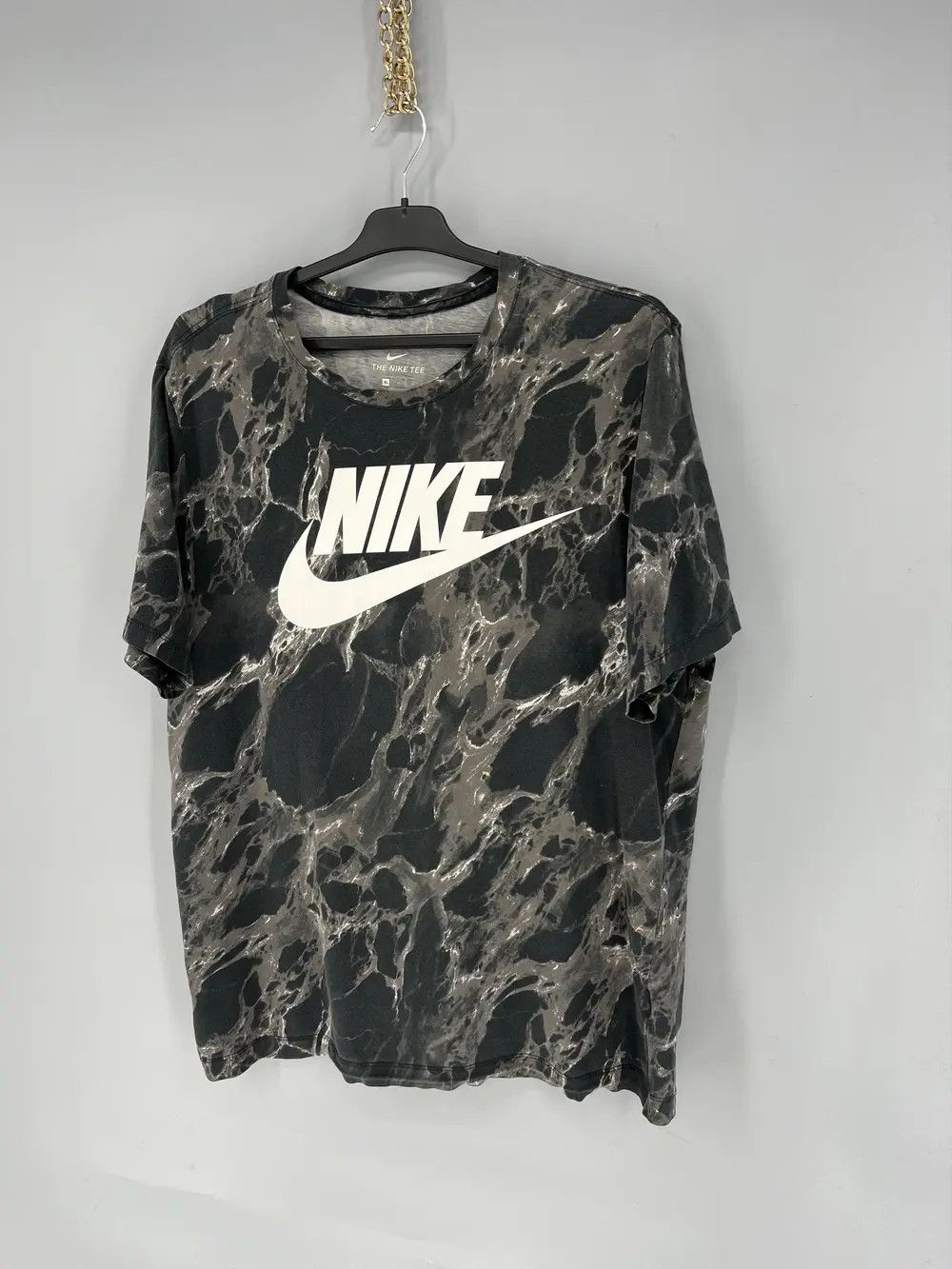 Band Tees × Vintage Nike Vintage Fire T-Shirt Y2K Nike Big Swoosh Streetwear Size US XL / EU 56 / 4 - 3 Thumbnail
