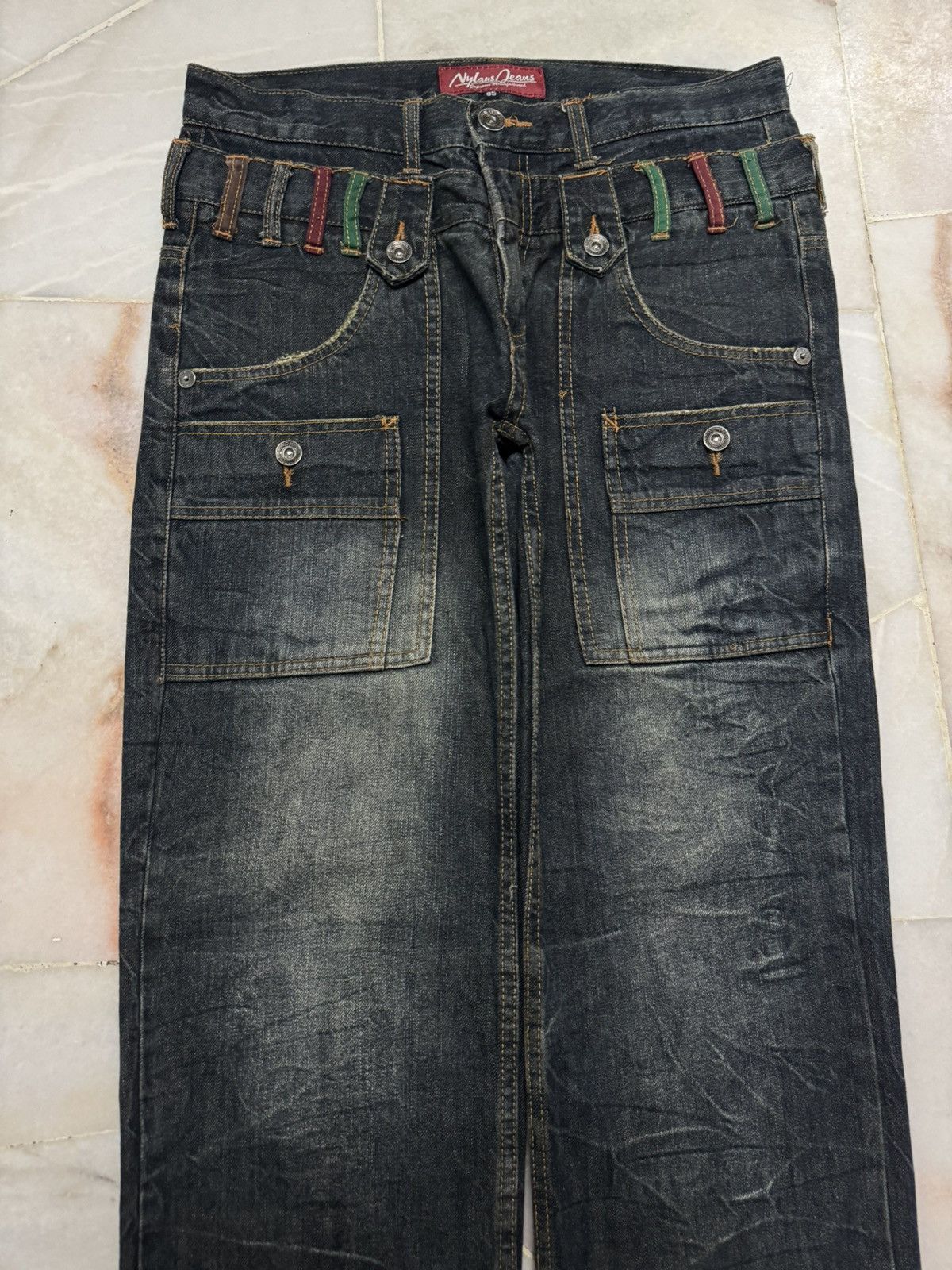 Seditionaries 💥DOUBLE WAIST💥90's NYLUS BUSHPANT DOUBLE WAIST SICK CLAWMARK Size US 31 - 4 Thumbnail