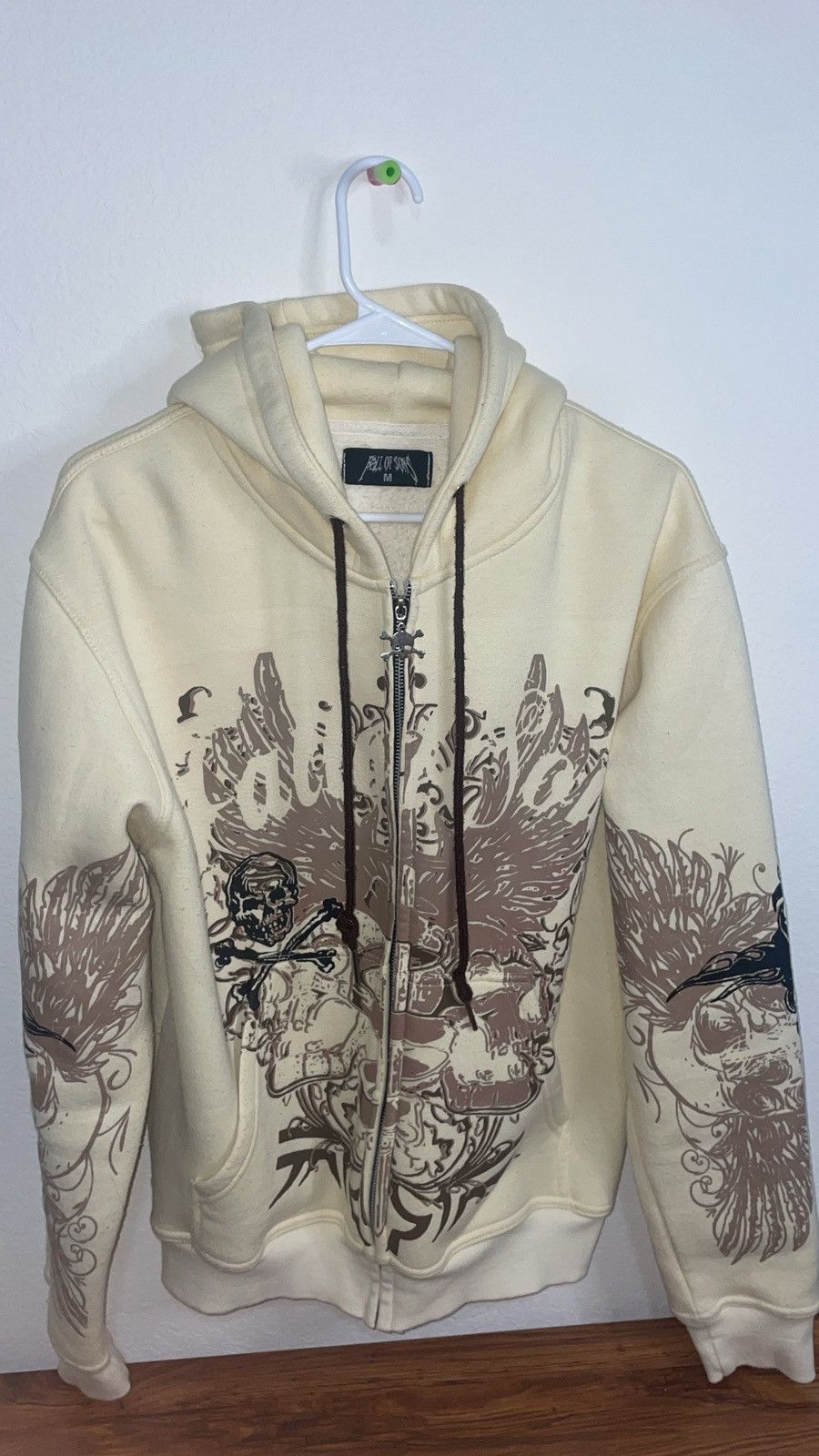 Other Cream Colored Zip Up streetwear hoodie Size US M / EU 48-50 / 2 - 1 Thumbnail
