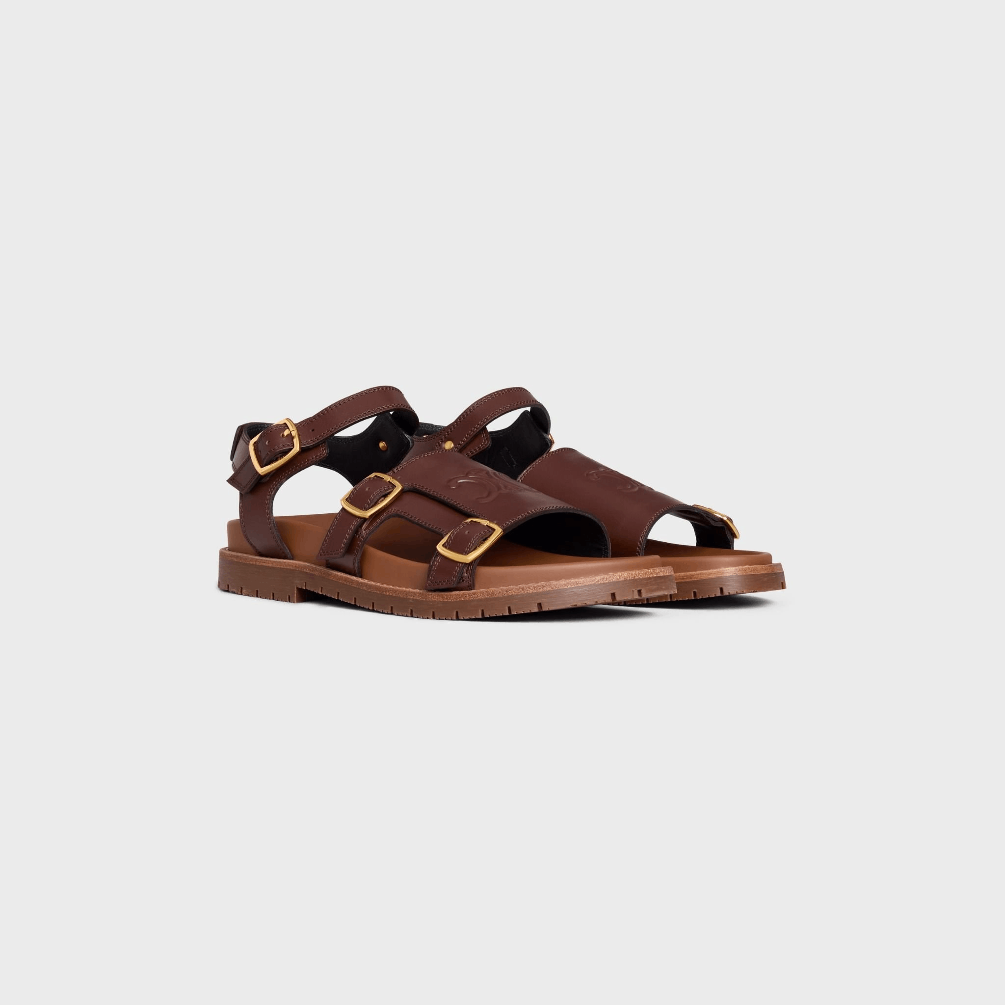 Celine o1bcso1str0625 359743644C Sandals in Brown Size US 10 / IT 40 - 3 Thumbnail