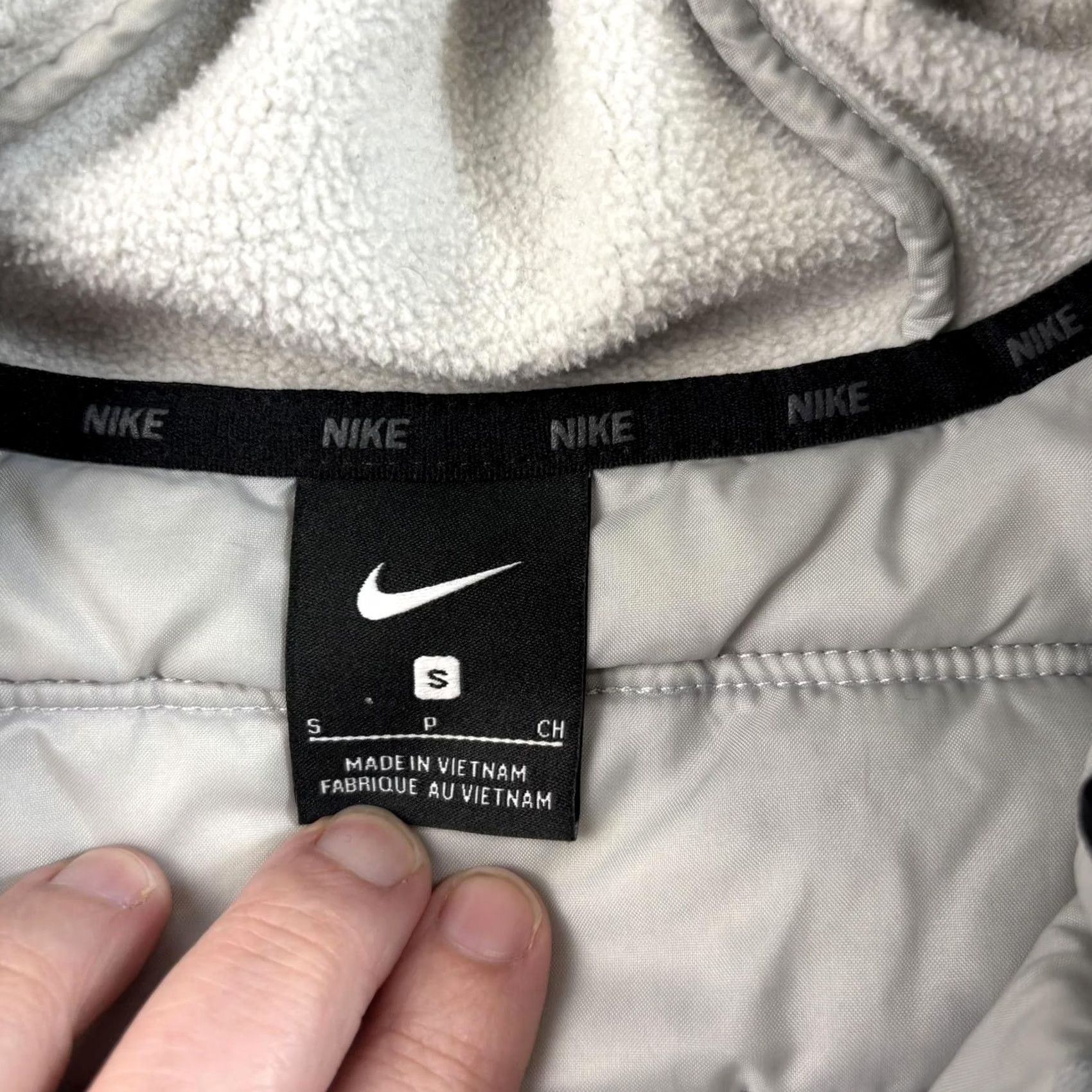 Nike Nike Jacket Mens S Gray Hooded Full Zip Insulated Puffer Fleece Comfortable Size US S / EU 44-46 / 1 - 3 Thumbnail