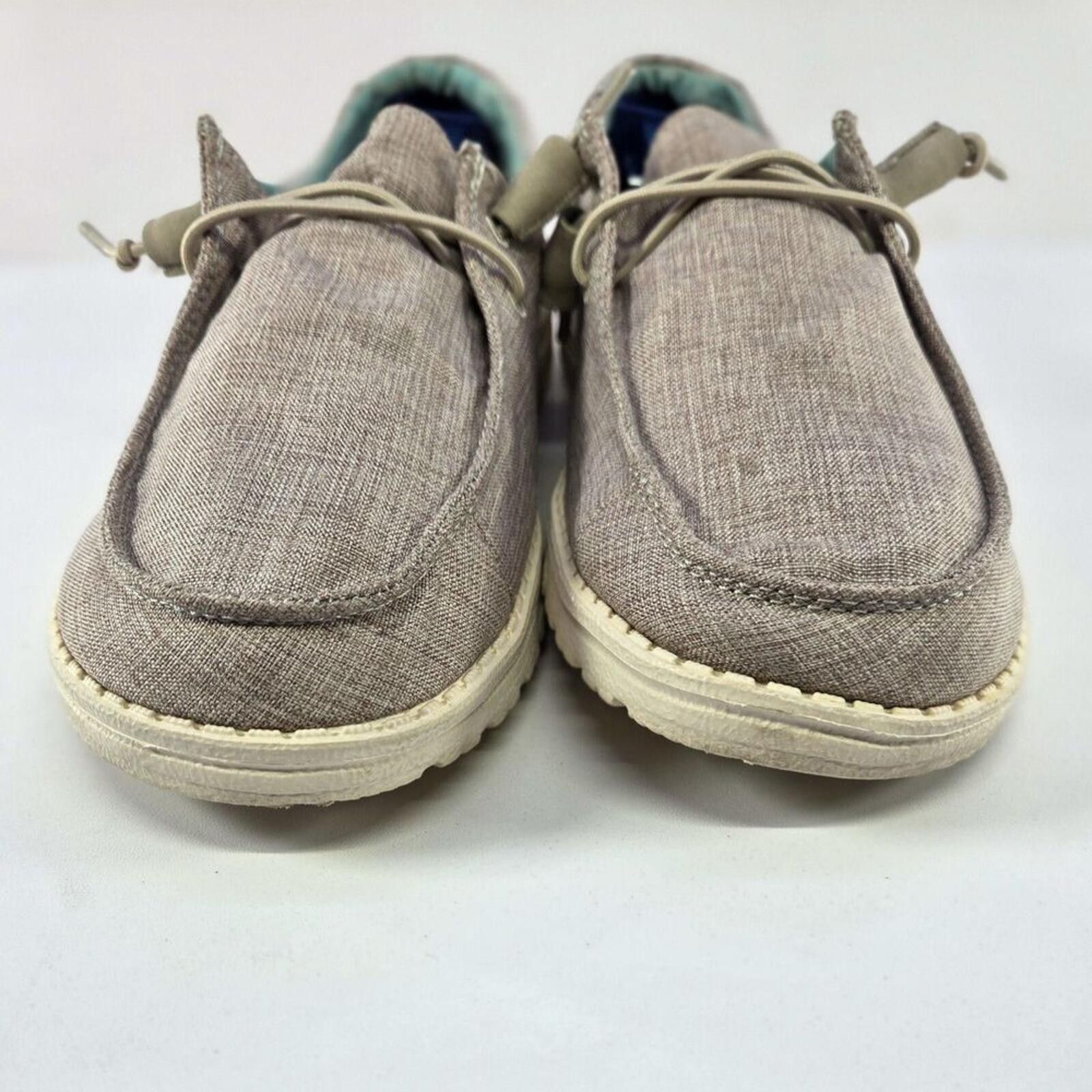 Other Hey Dude Wally Beige Woven Loafers Mens Sz 9 Size US 9 / IT 39 - 5 Thumbnail