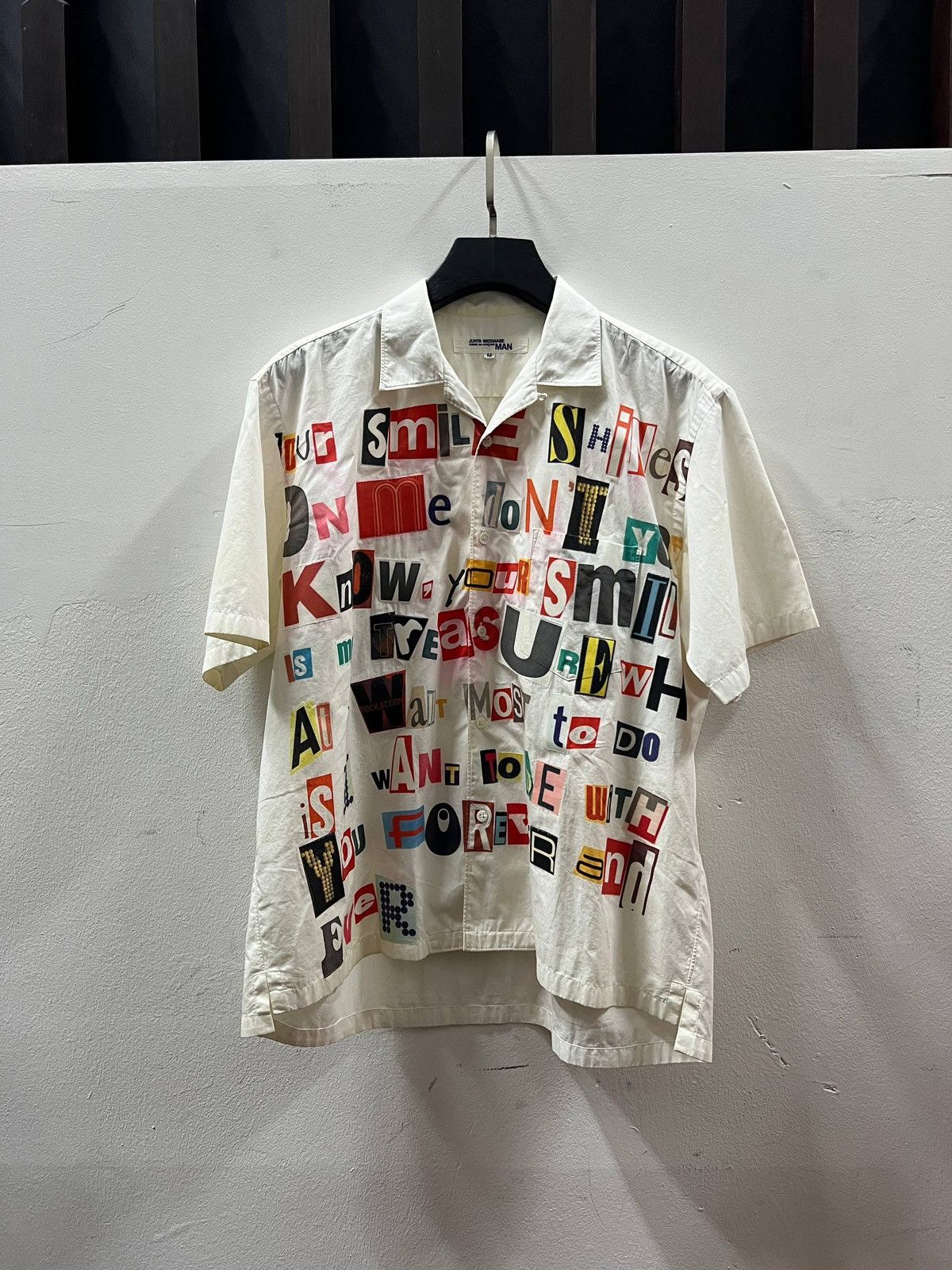 Junya Watanabe SS02 Junya Watanabe Man Ransom Poem Shirt | Grailed
