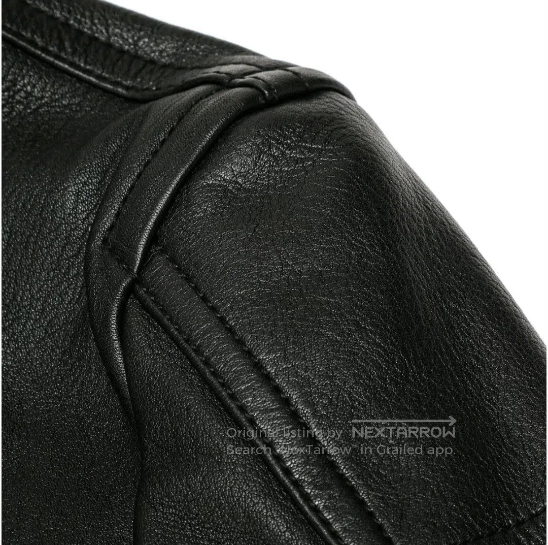 Diesel Diesel Men's Short Stand Collar Leather Jacket. Size US S / EU 44-46 / 1 - 5 Thumbnail