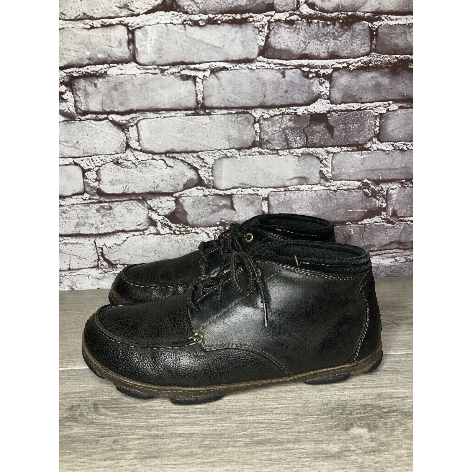 Olukai OluKai Hamakua Chukka Black Leather Lace Up Boots Men Sz 9.5 Size US 9.5 / EU 42-43 - 18 Thumbnail