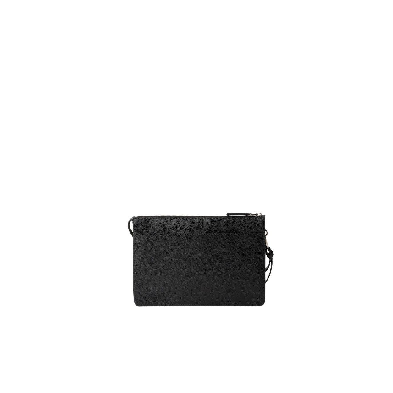 Prada PRADA $2600 Black Saffiano Leather Pouch Bag New & Authentic Size ONE SIZE - 3 Thumbnail