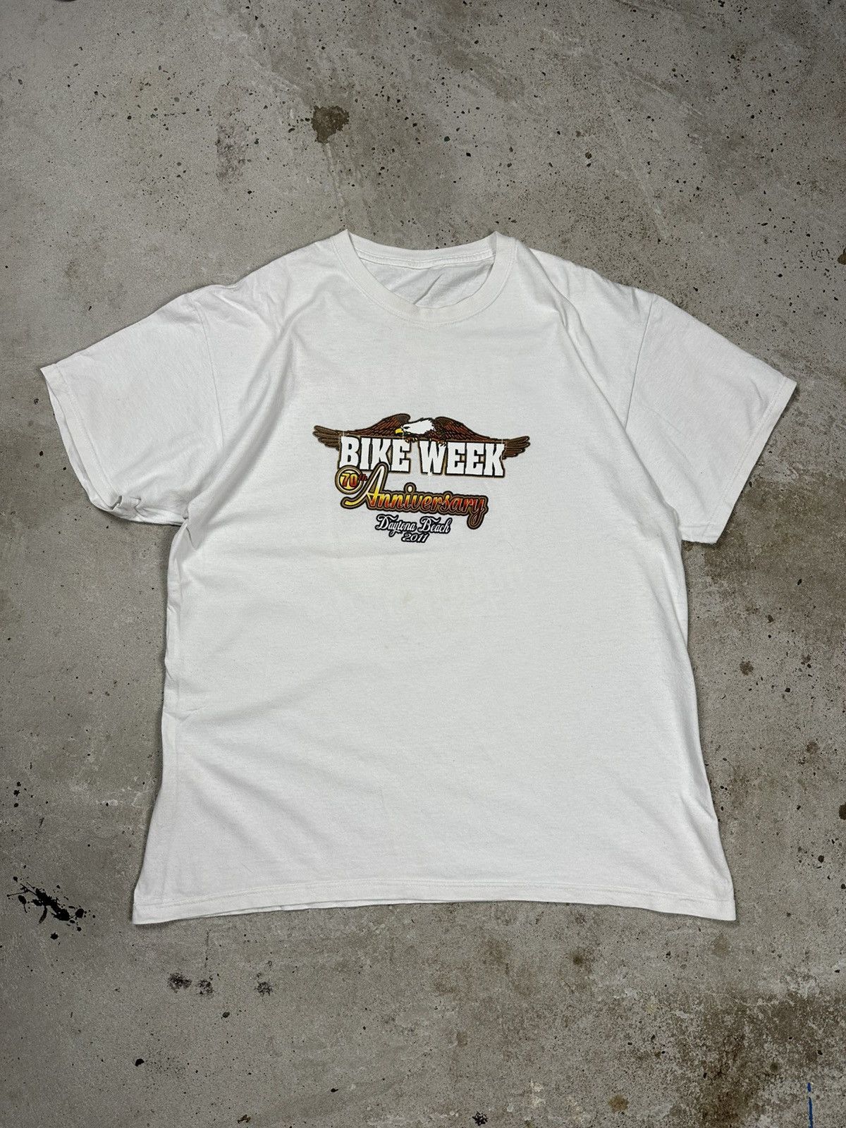 Harley Davidson Vintage Bike Week Daytona Beach Harley Moto Print T Shirt Size US XL / EU 56 / 4 - 3 Thumbnail