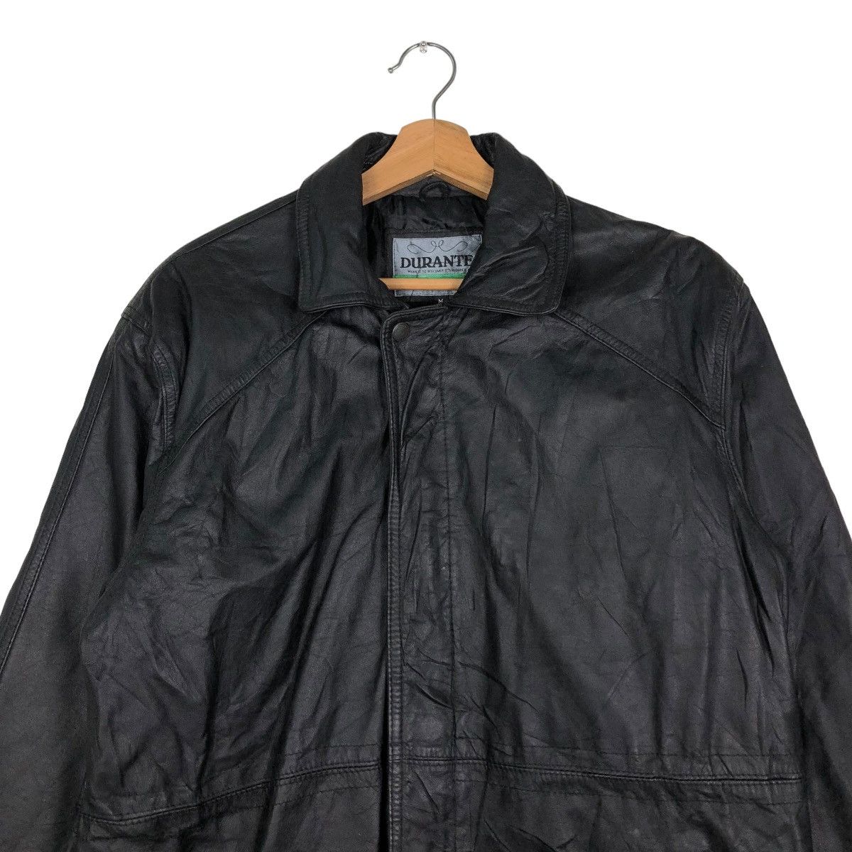 Japanese Brand 🔥VINTAGE BIKER LEATHER JACKET RACER DURANTE JAPAN Size US M / EU 48-50 / 2 - 3 Thumbnail