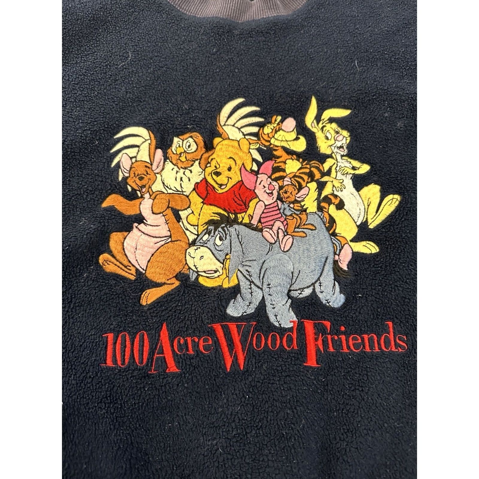 Disney VINTAGE Disney Store Sweatshirt Small 90s Blue Fleece Friends 100 Acre Wood Pooh Unisex Adults Size US S / EU 44-46 / 1 - 2 Thumbnail