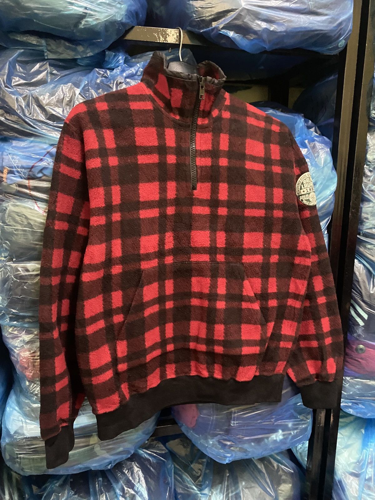 Polo Ralph Lauren VINTAGE Y2K POLO RALPH LAUREN CHECKER 1/4 ZIPPER FLEECE Size US S / EU 44-46 / 1 - 5 Thumbnail