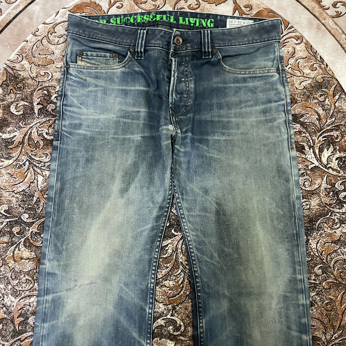 Diesel 🔥Vintage Diesel Industry Washed Ripped Distress Denim Jeans Size US 34 / EU 50 - 2 Thumbnail