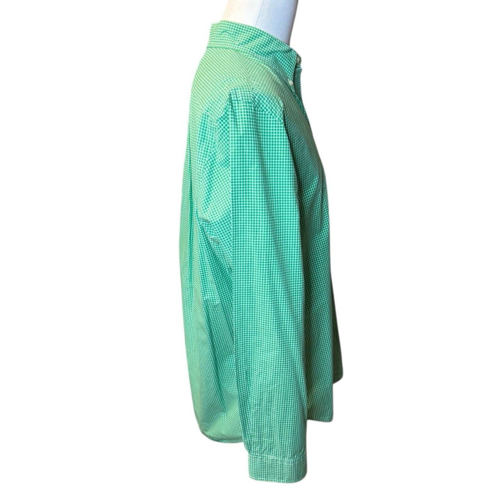 Ralph Lauren Ralph Lauren Green Check Button Down Classic Fit Dress Shirt Size US XL / EU 56 / 4 - 6 Thumbnail