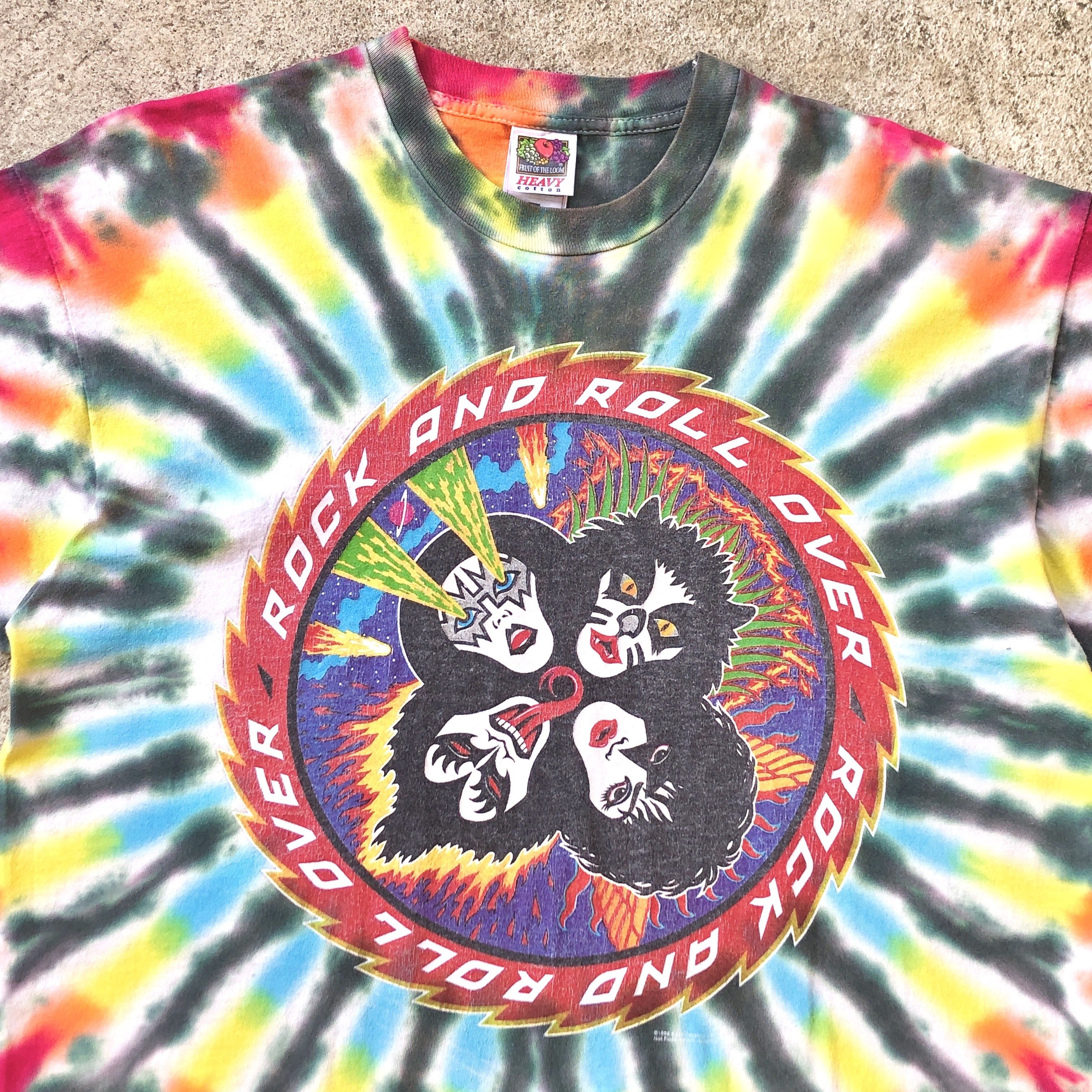 Band Tees Vintage 90s KISS Tie dye T-shirt XL Size US XL / EU 56 / 4 - 3 Thumbnail