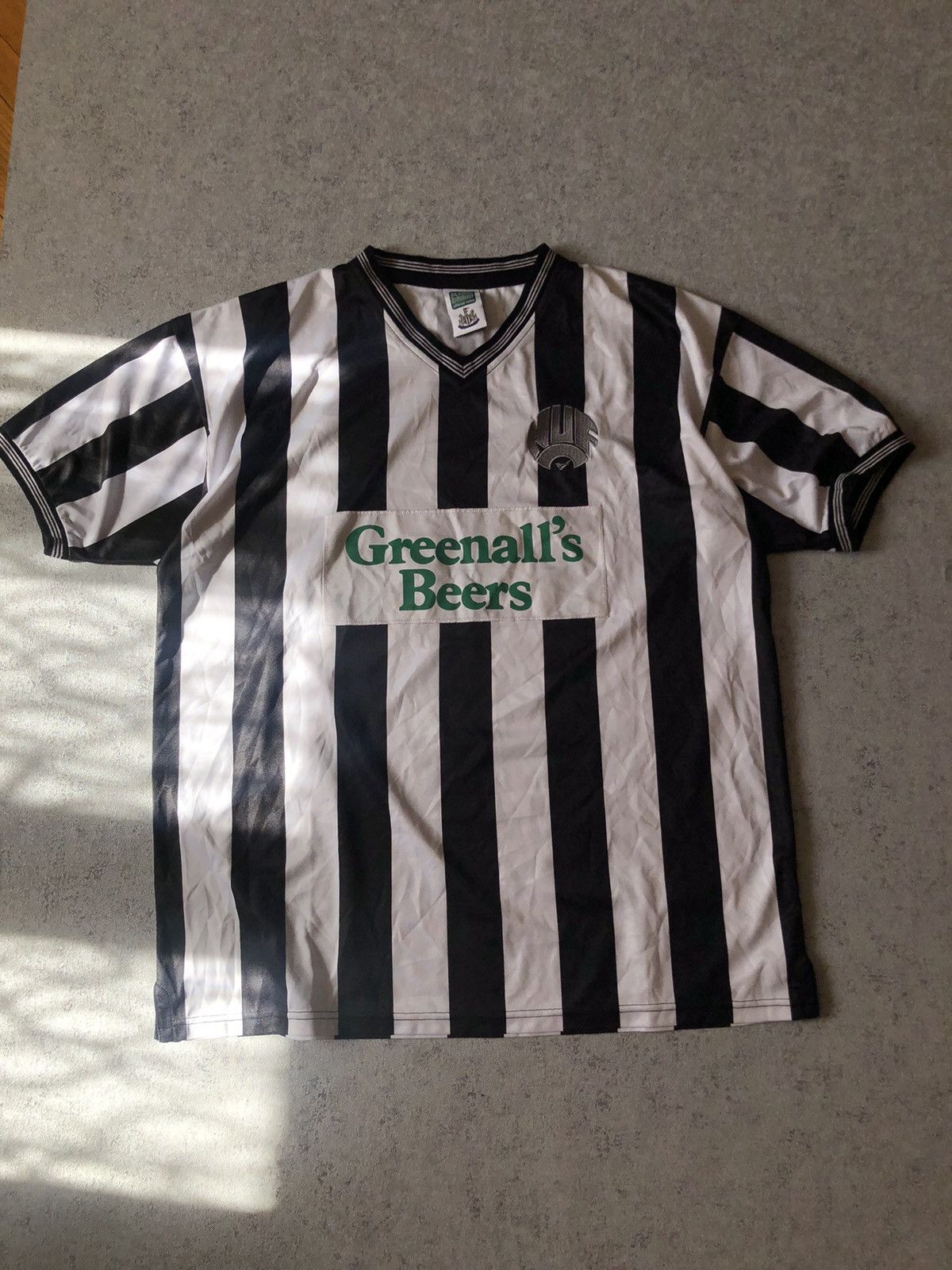 Vintage SCORE DRAW 1985/87 NEWCASTLE UNITED REPLICA JERSEY Size US XXL / EU 58 / 5 - 1 Thumbnail