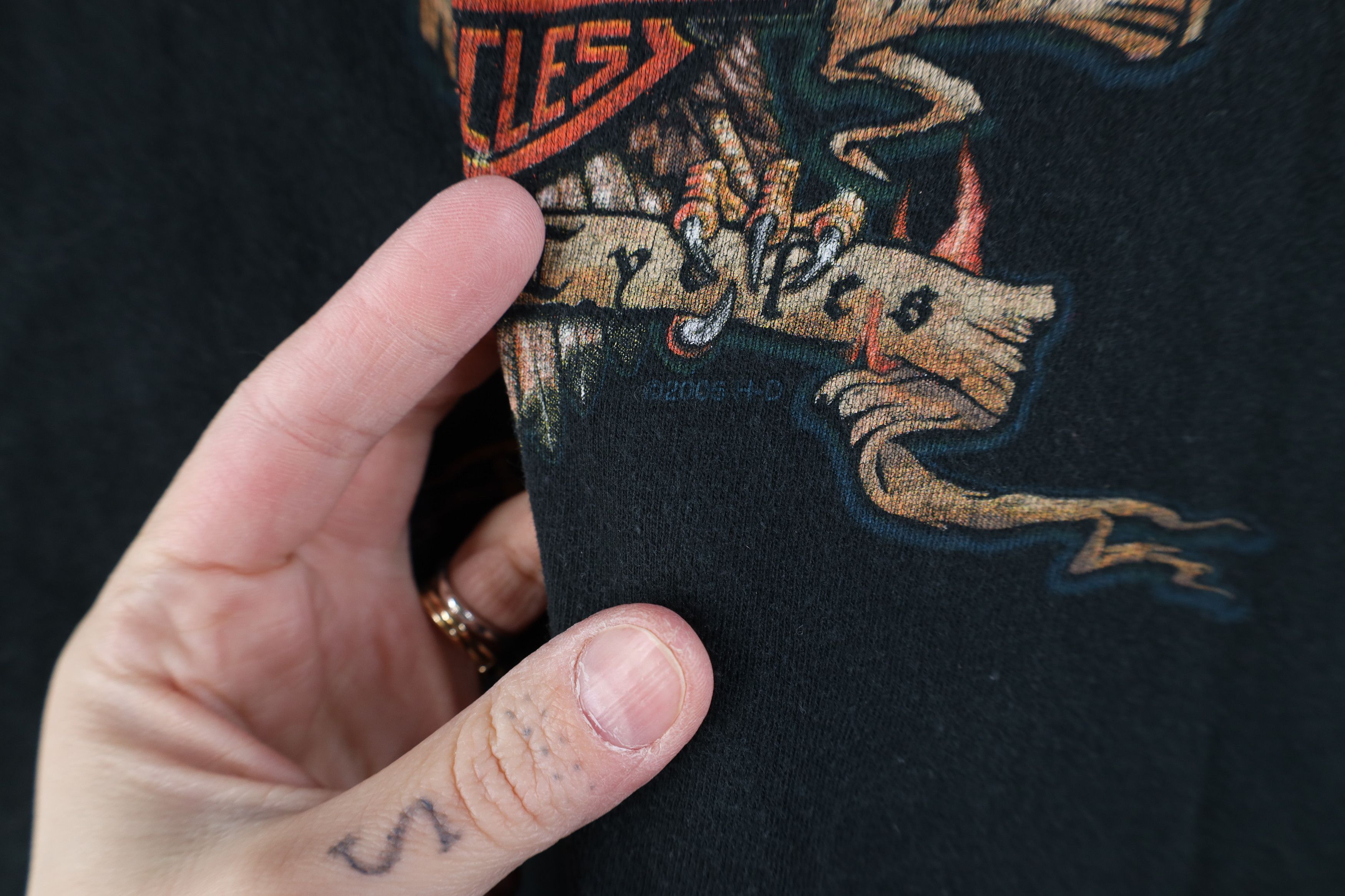 Harley Davidson Vintage Y2K 2005 Harley Davidson Eagle T-Shirt Black USA Size US M / EU 48-50 / 2 - 5 Thumbnail