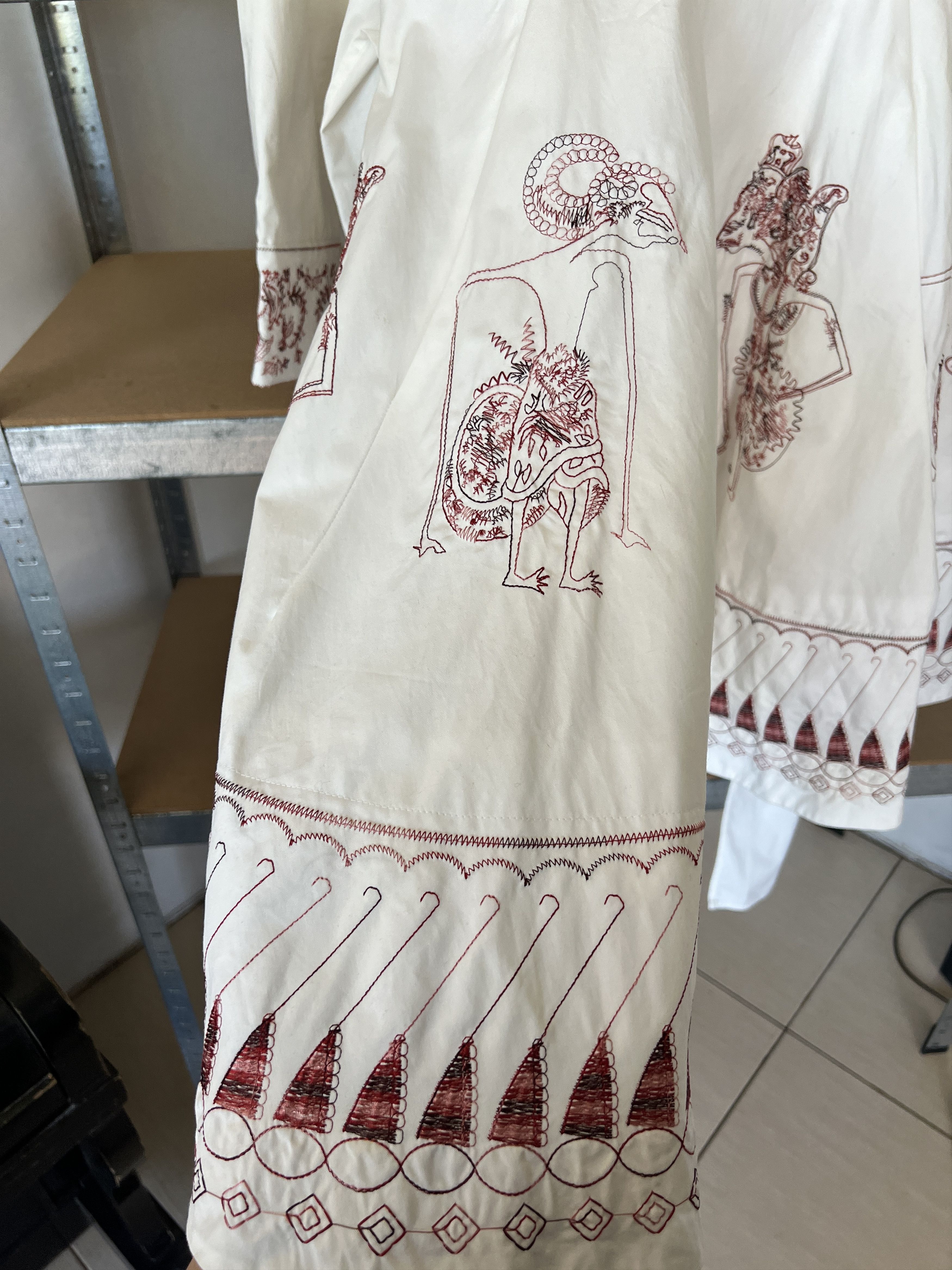 Miu Miu × Vintage Miu Miu Vintage Y2K Embroidered People Logo Dress Size S / US 4 / IT 40 - 17 Thumbnail