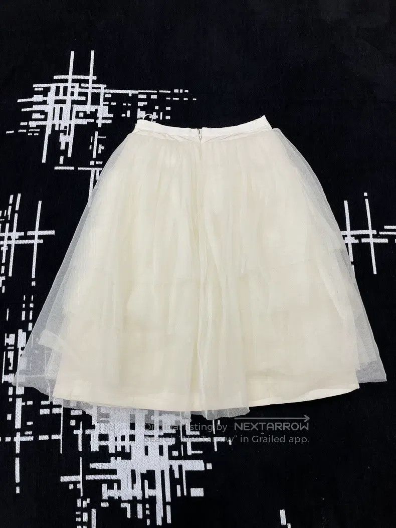 Dior Dior White mesh skirt Size 42" / US 20 - 2 Thumbnail