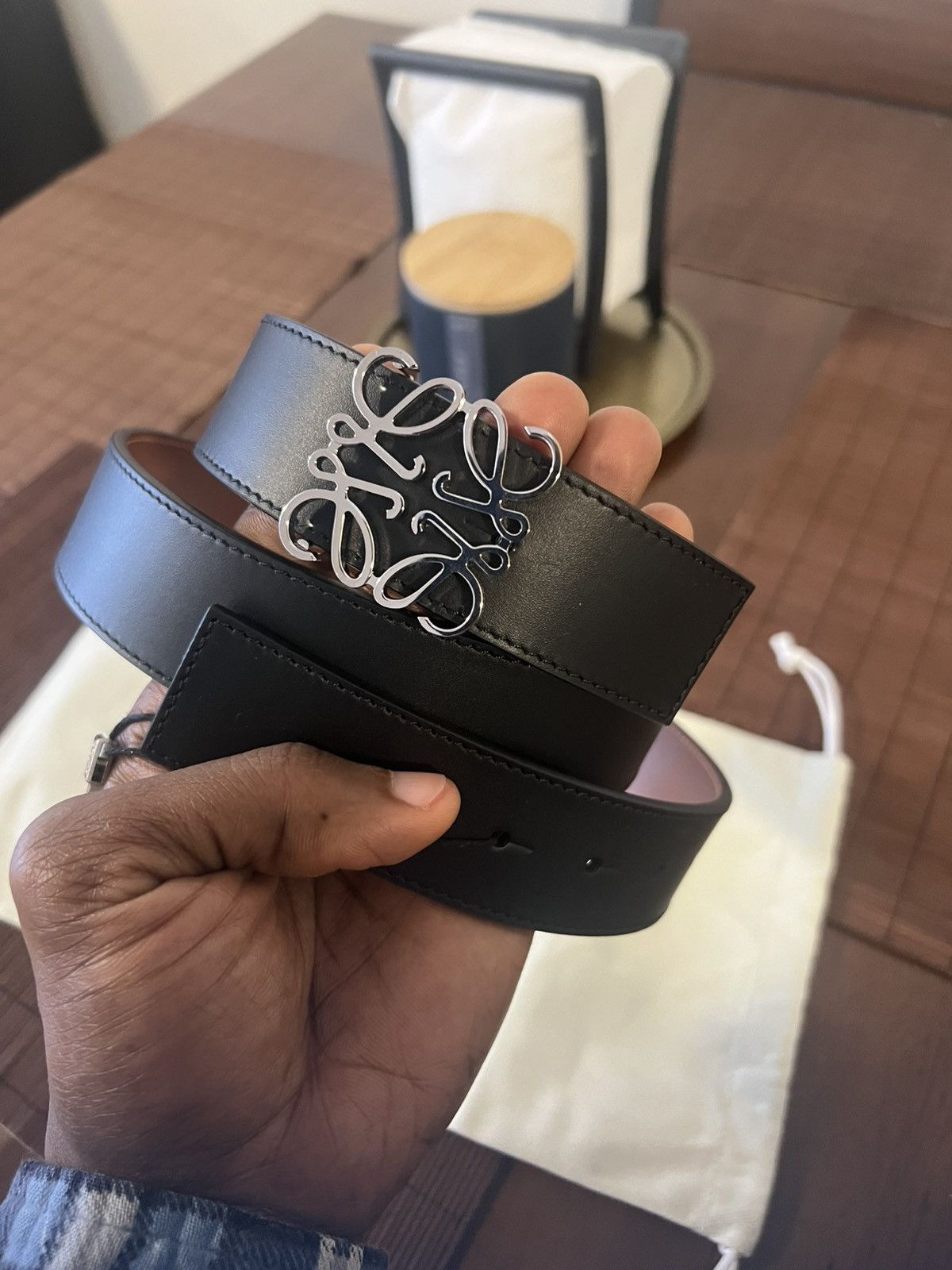 Loewe 4cm Reversible Leather Belt