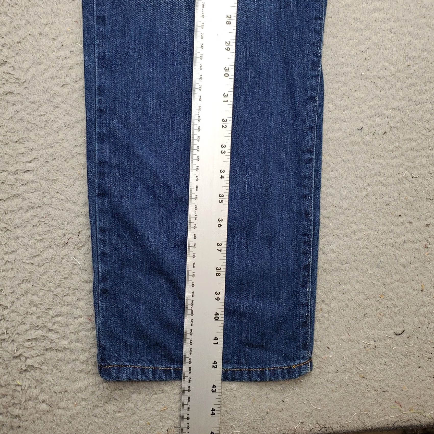 Vintage L.L. Bean Jeans: Mens 42/32 Blue Denim Straight Leg 5-Pocket Design Regular Fit Size 42 Size US 42 / EU 58 - 3 Thumbnail